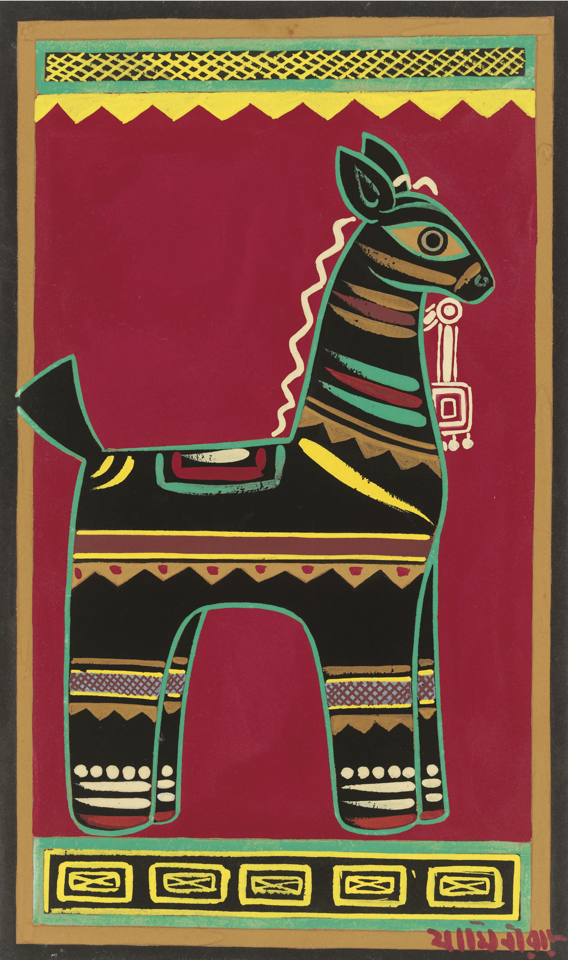 Jamini Roy — Без названия (Лошади), изображение 2