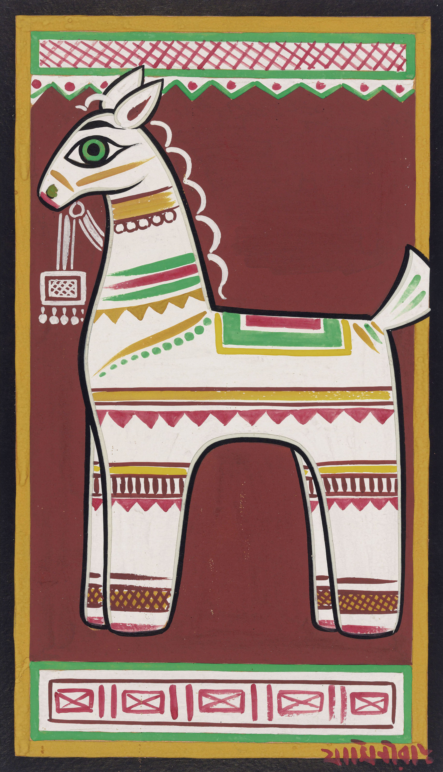 Jamini Roy — Без названия (Лошади), изображение 3
