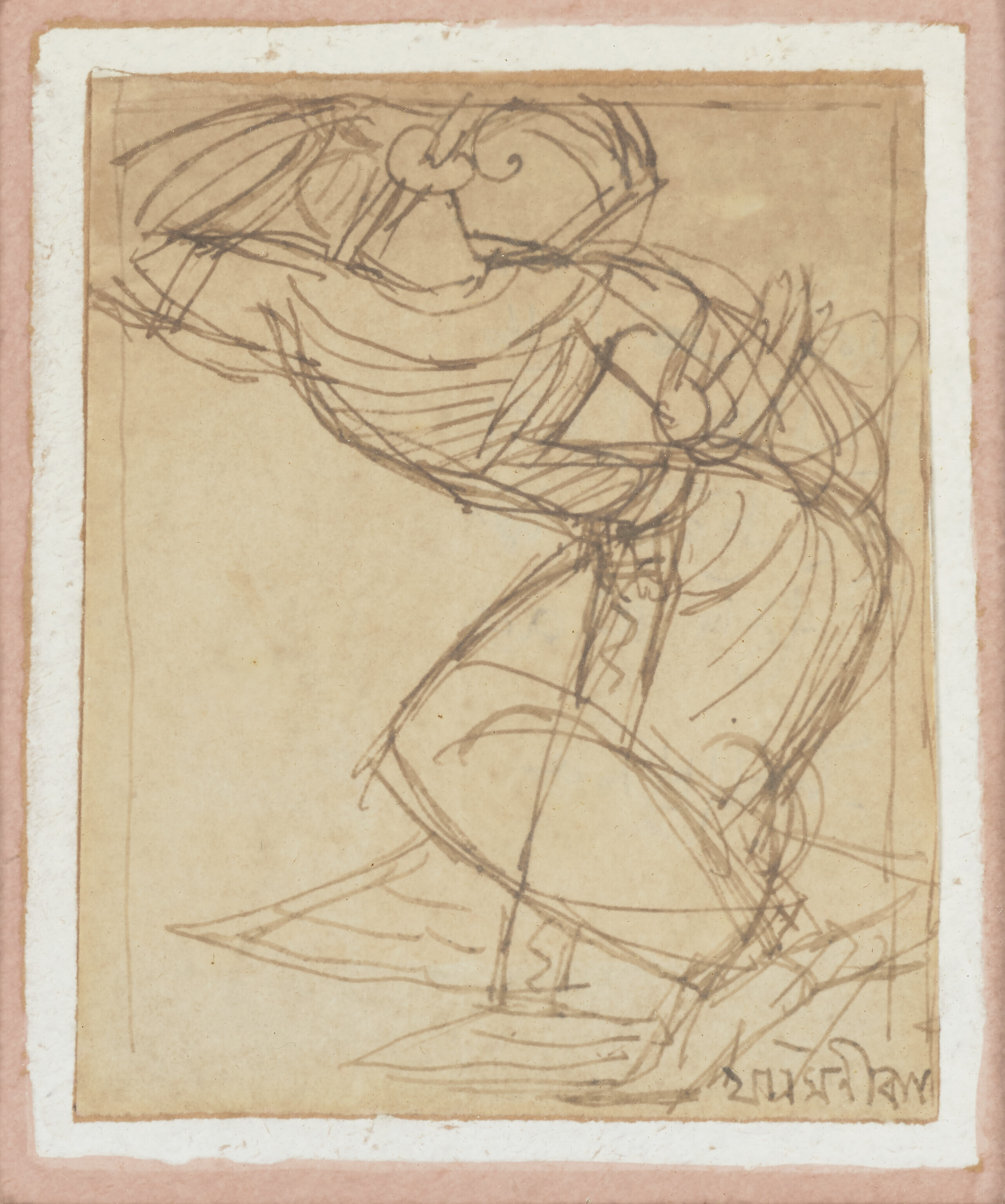 Jamini Roy — Без названия (Гопини); Без названия (Учеба для Гопини), изображение 3
