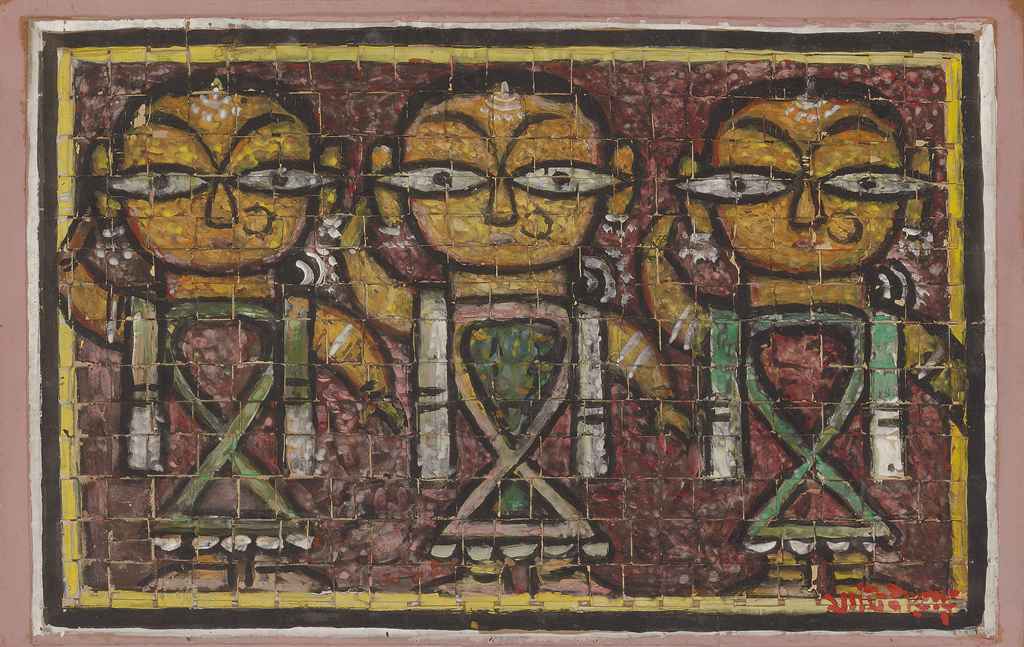 Jamini Roy — Без названия (Три танцовщицы)