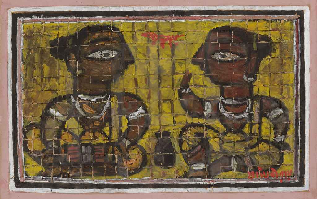 Jamini Roy — Без названия (Два музыканта)