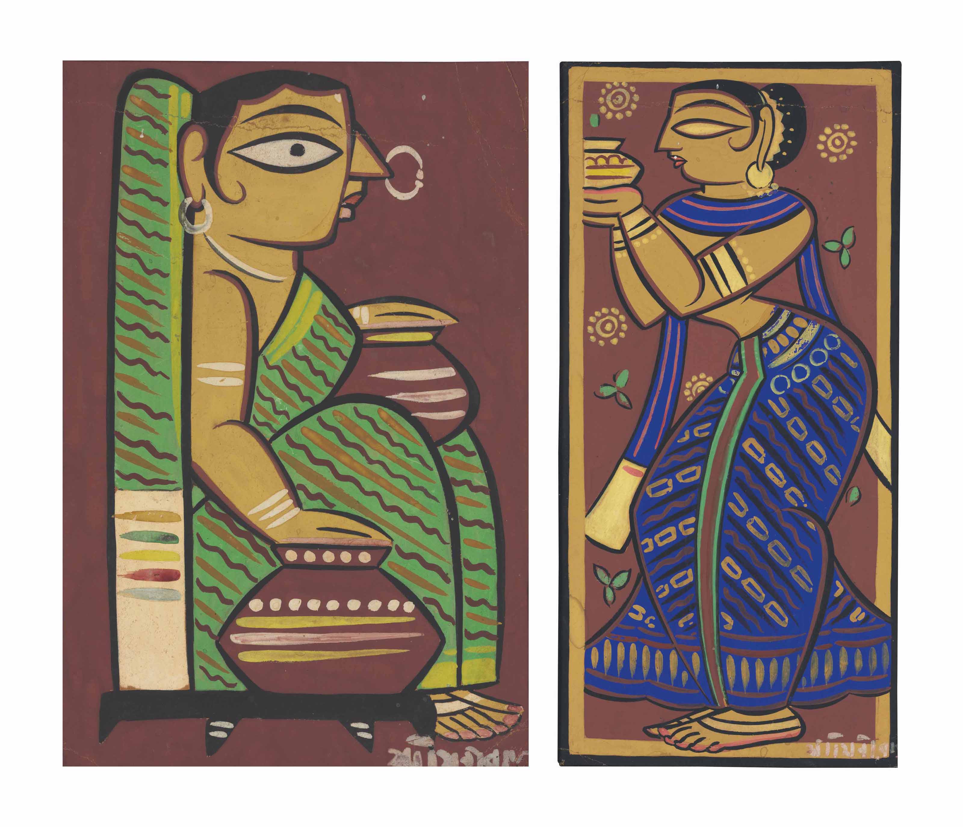 Jamini Roy — Без названия (Гопини)