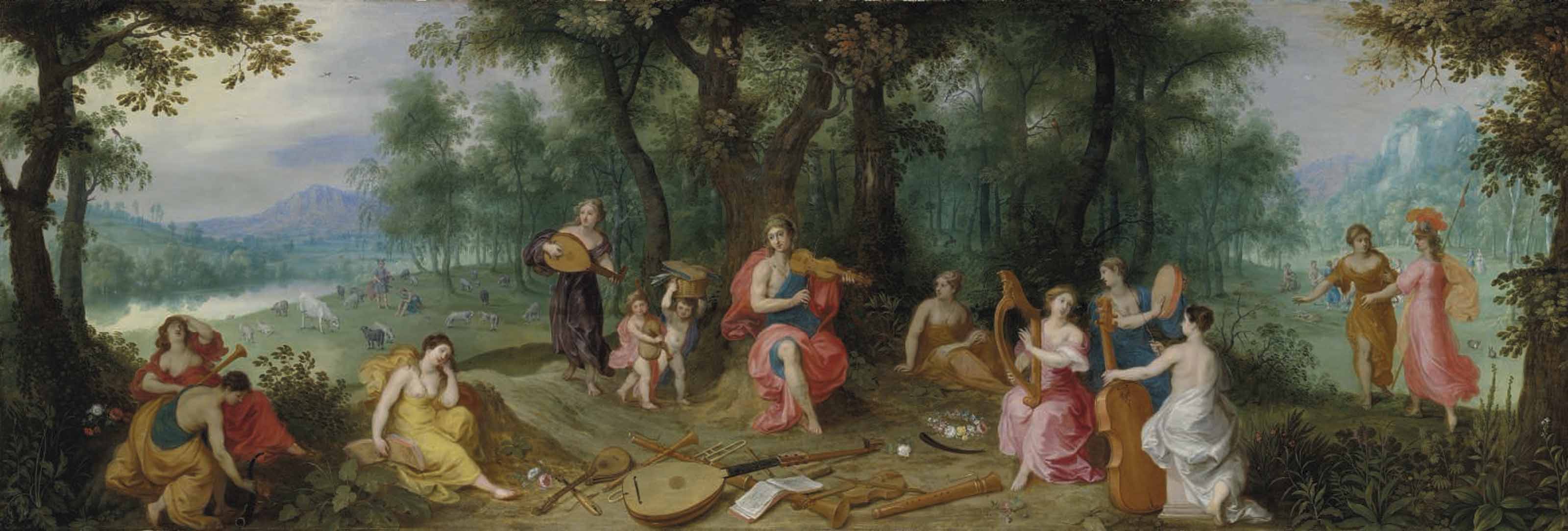 Jan I Brueghel — Аполлон и музы
