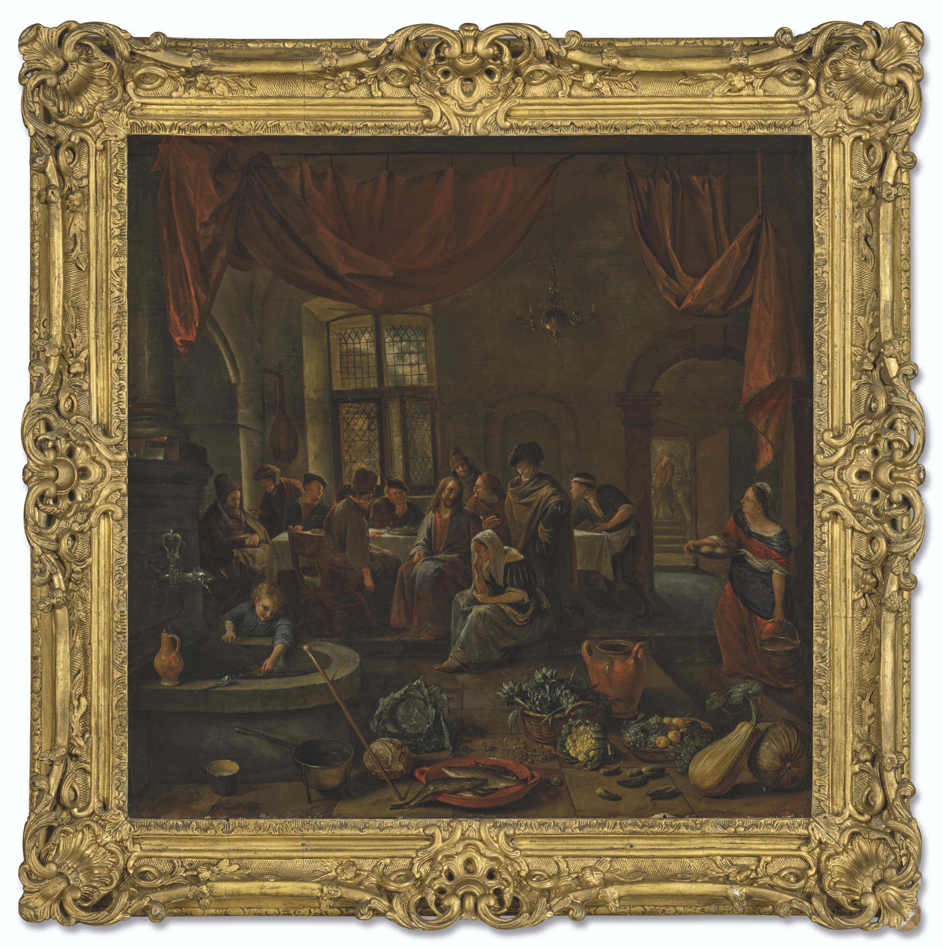 Jan Steen — Христос в доме Марии и Марфы, изображение 2