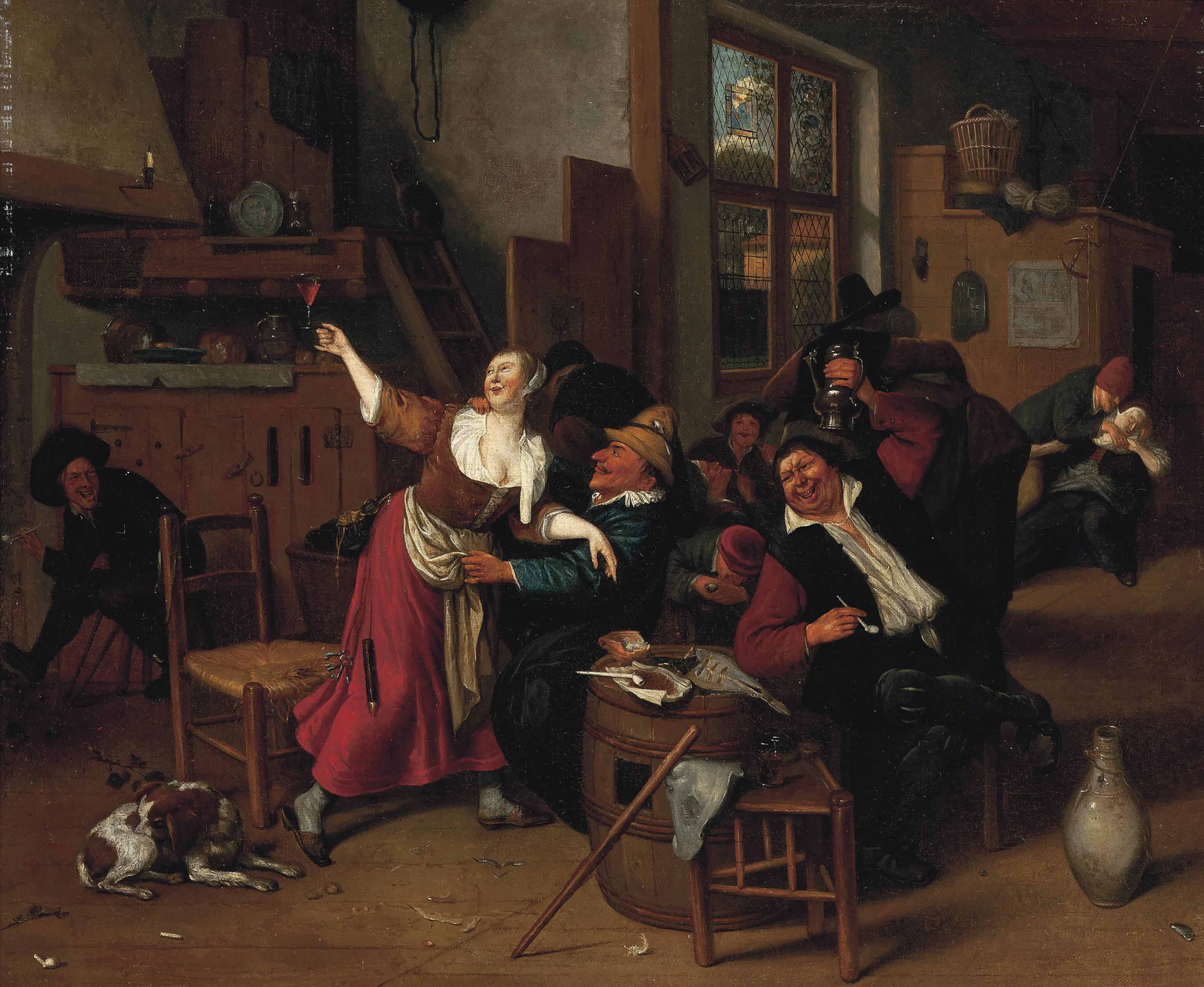 Jan Steen — Интерьер таверны