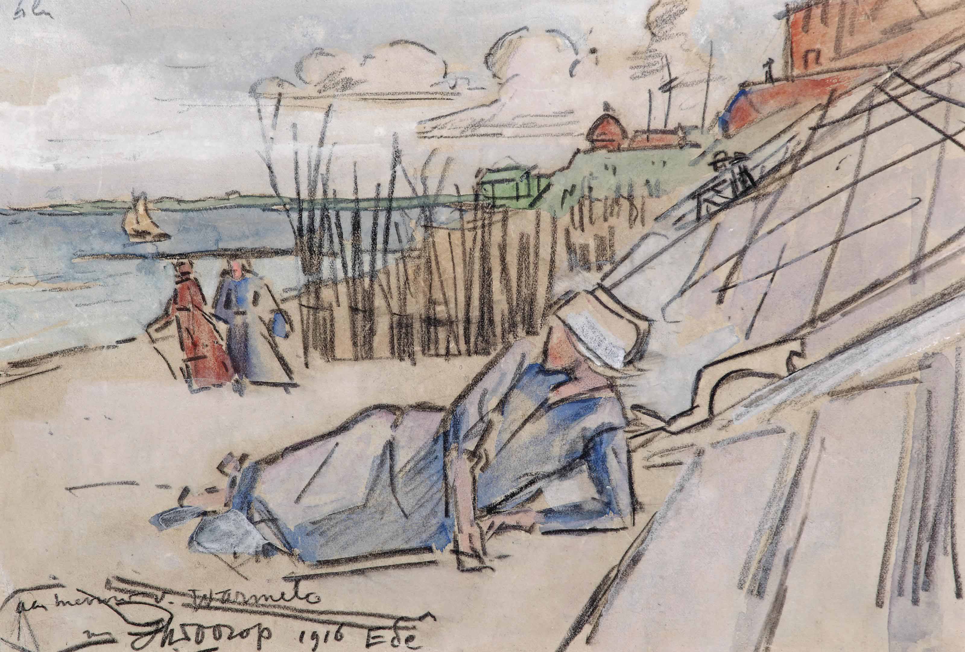 Jan Toorop — Женщина на пляже