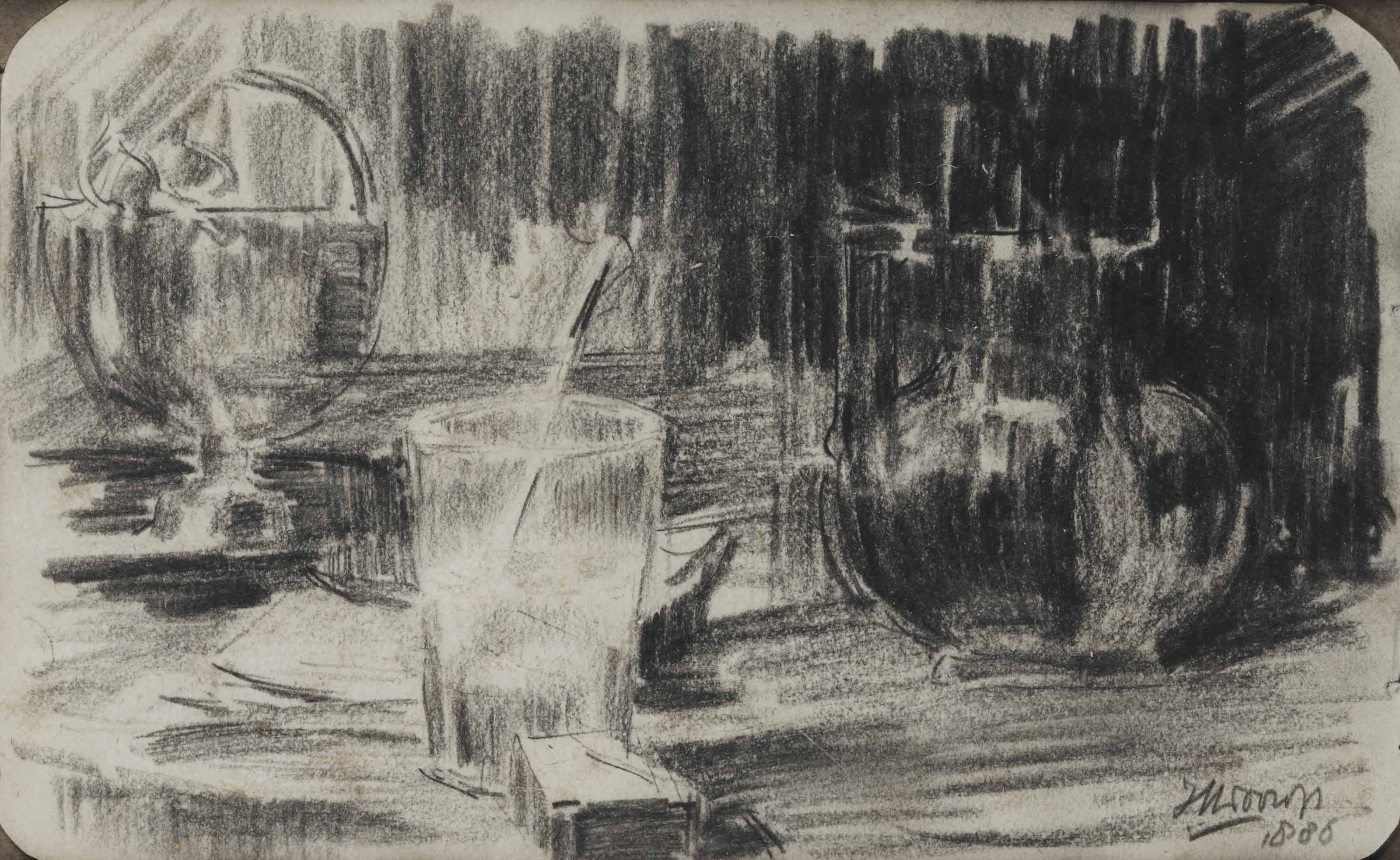 Jan Toorop — Натюрморт со стаканом и банкой