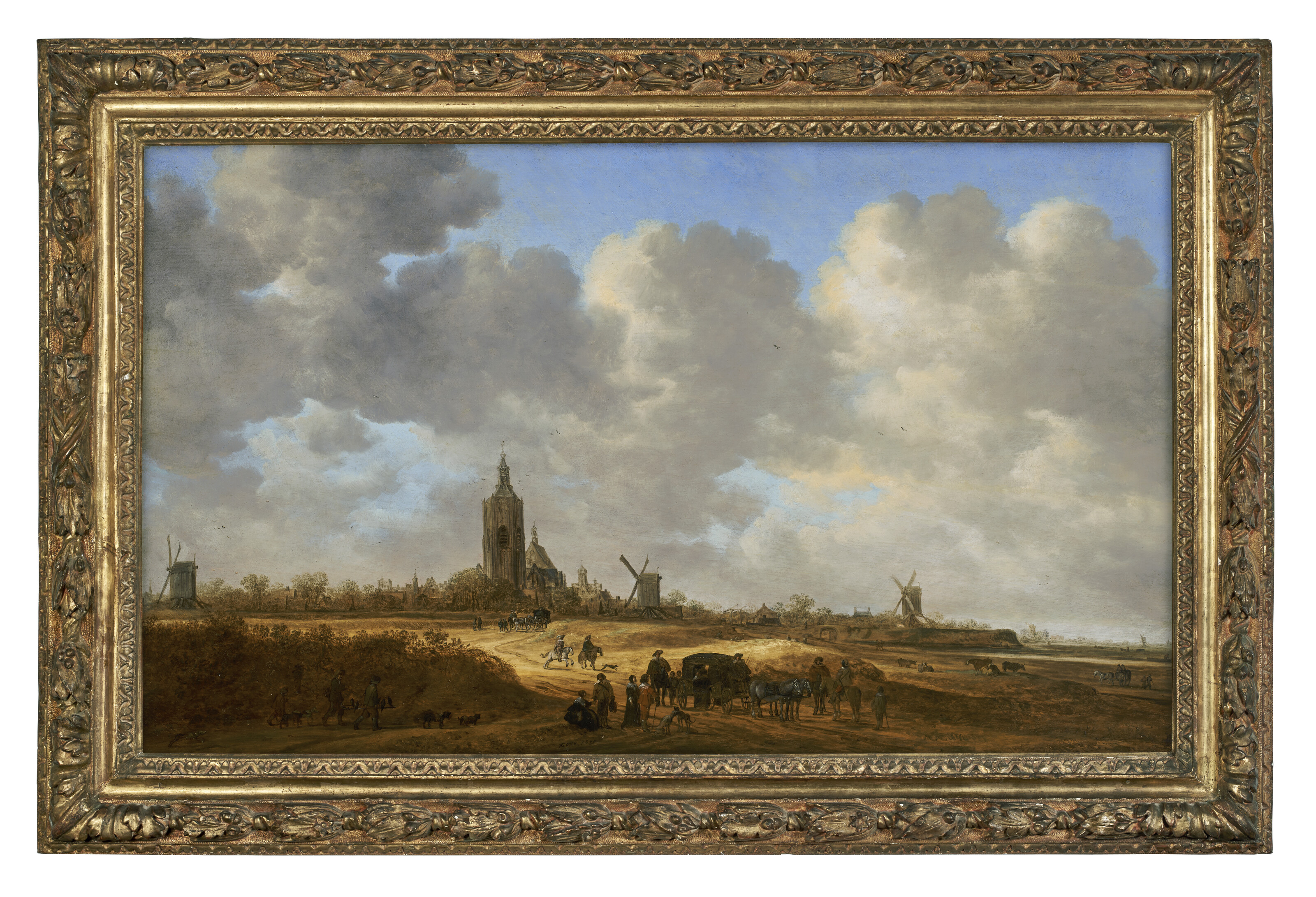 Jan van Goyen — Обширный вид на Гаагу с виднеющимся вдалеке Гроте Керком, изображение 2