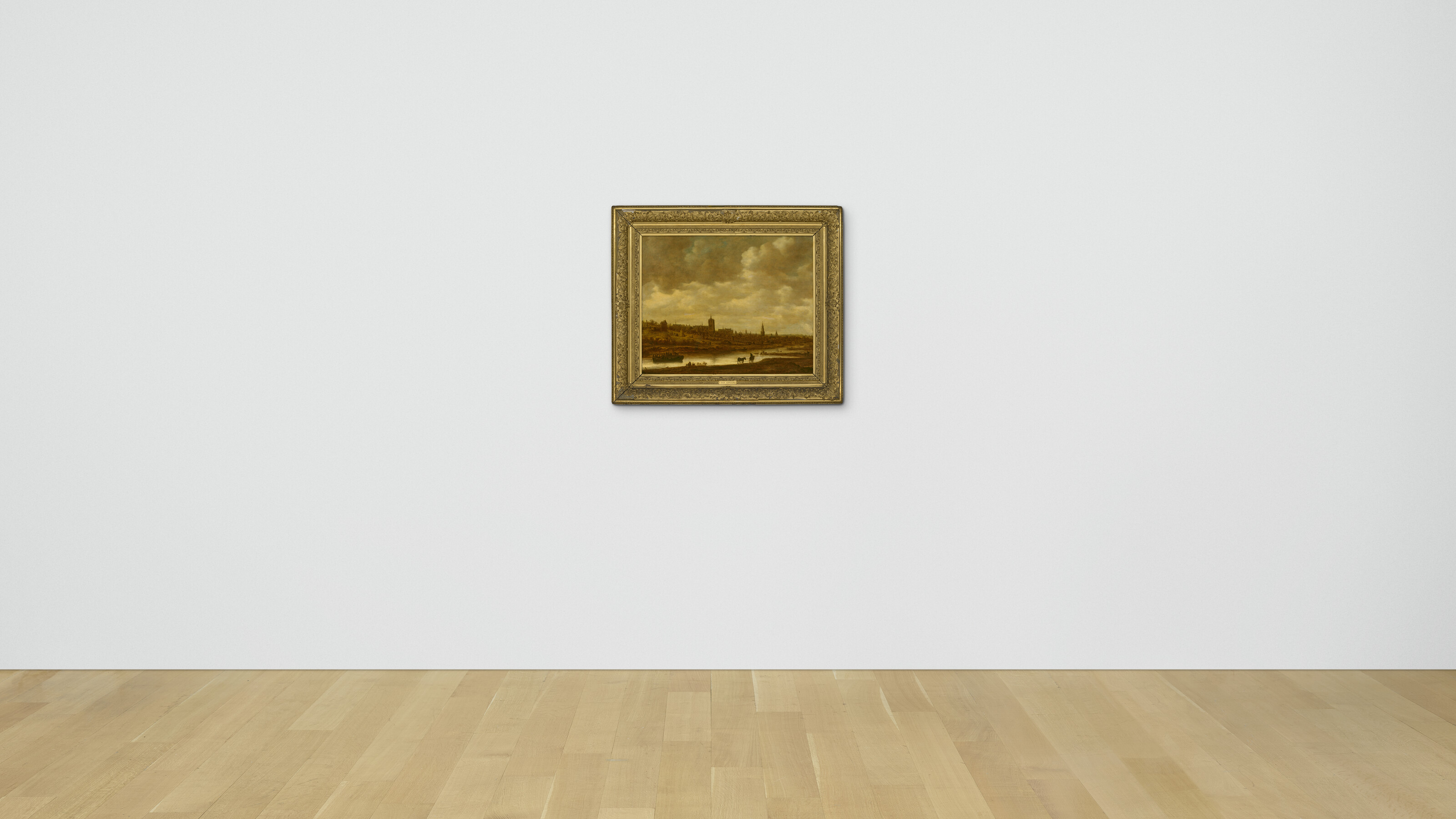 Jan van Goyen — Брюссель, с паромом, запряженным двумя лошадьми, изображение 5