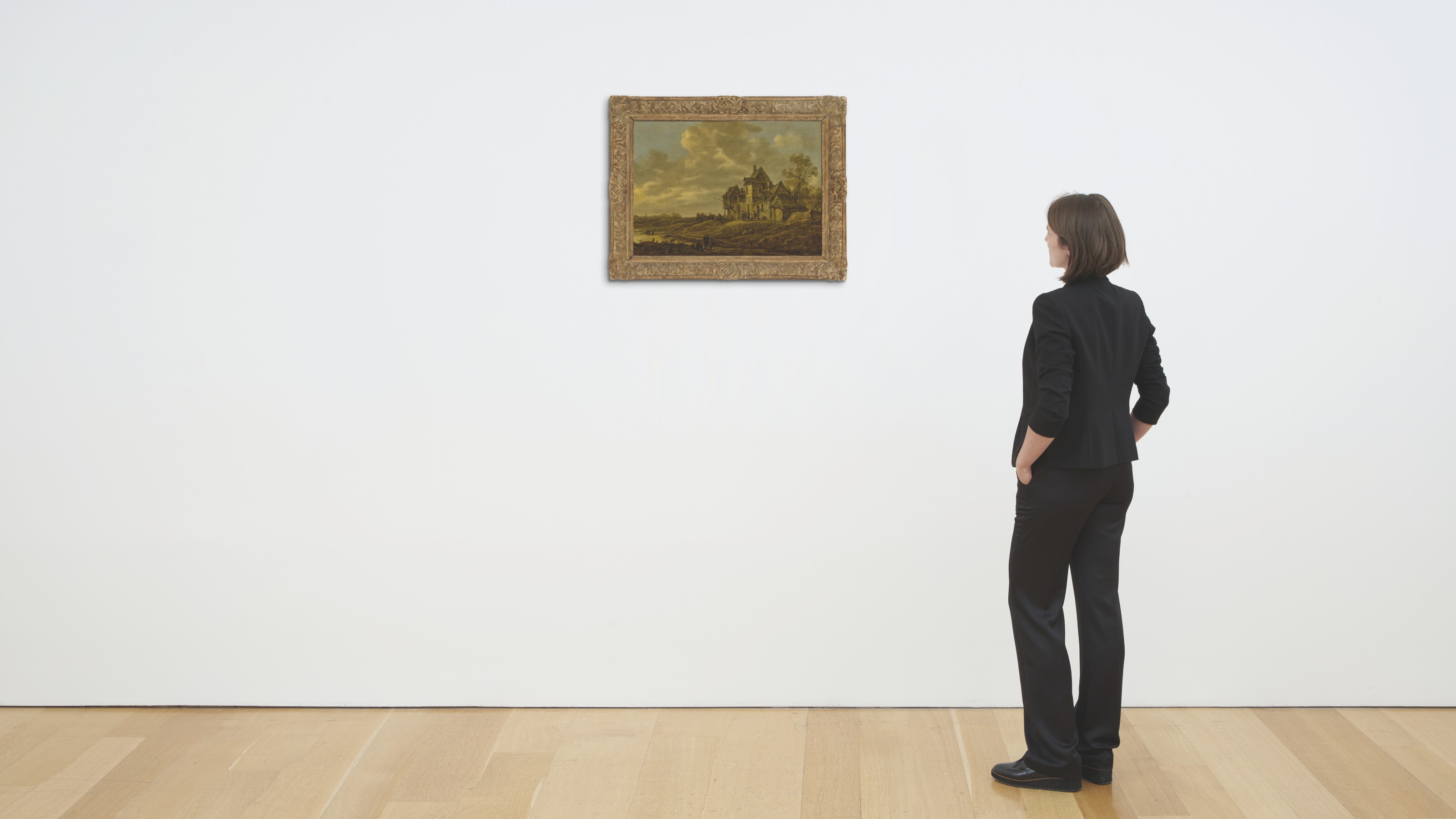 Jan van Goyen — Речной пейзаж с путешественниками в гостинице на закате, изображение 5