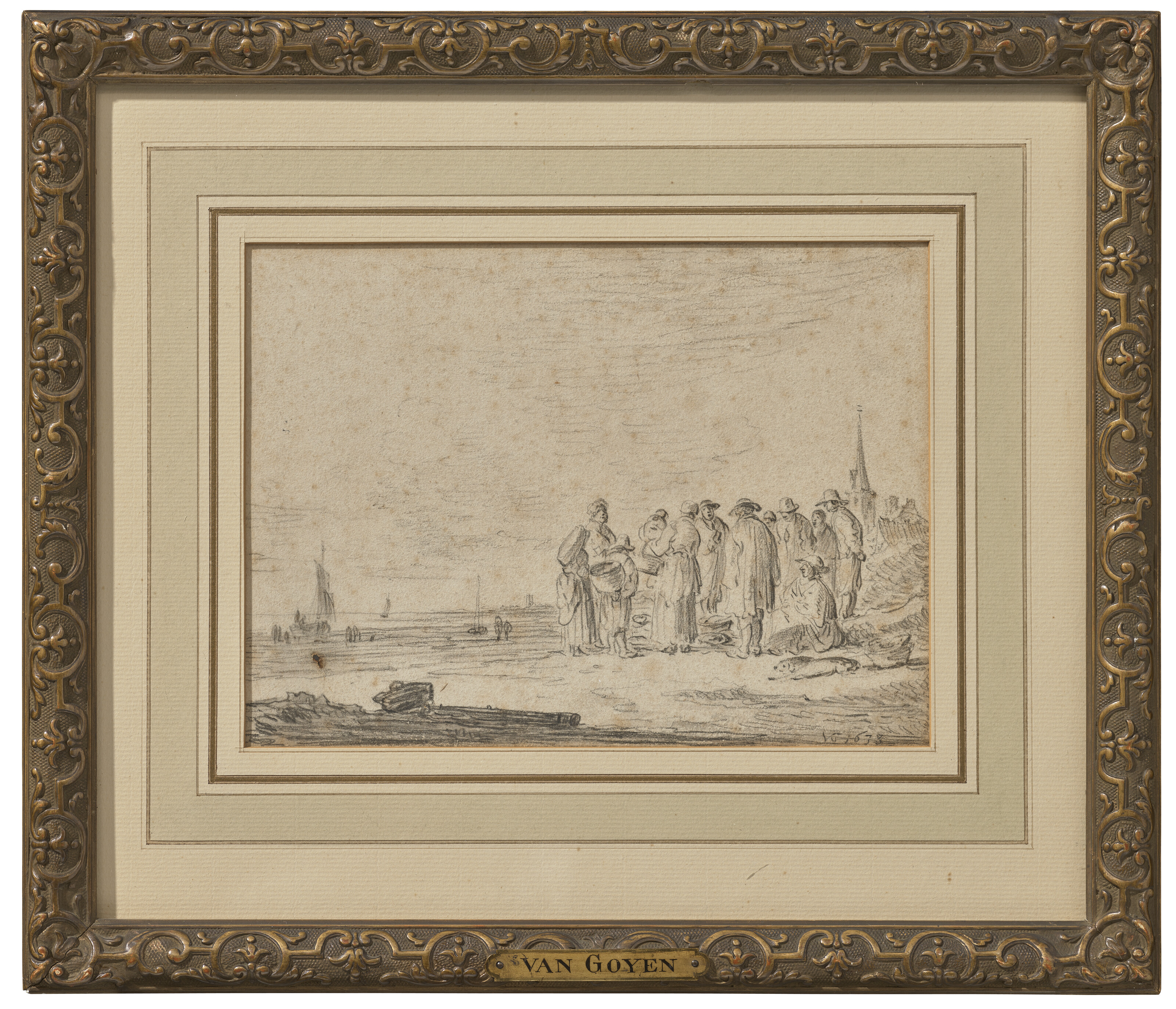 Jan van Goyen — Персонажи "долгого пути по Кот-д'Ивуару" в Схевенингене, изображение 2