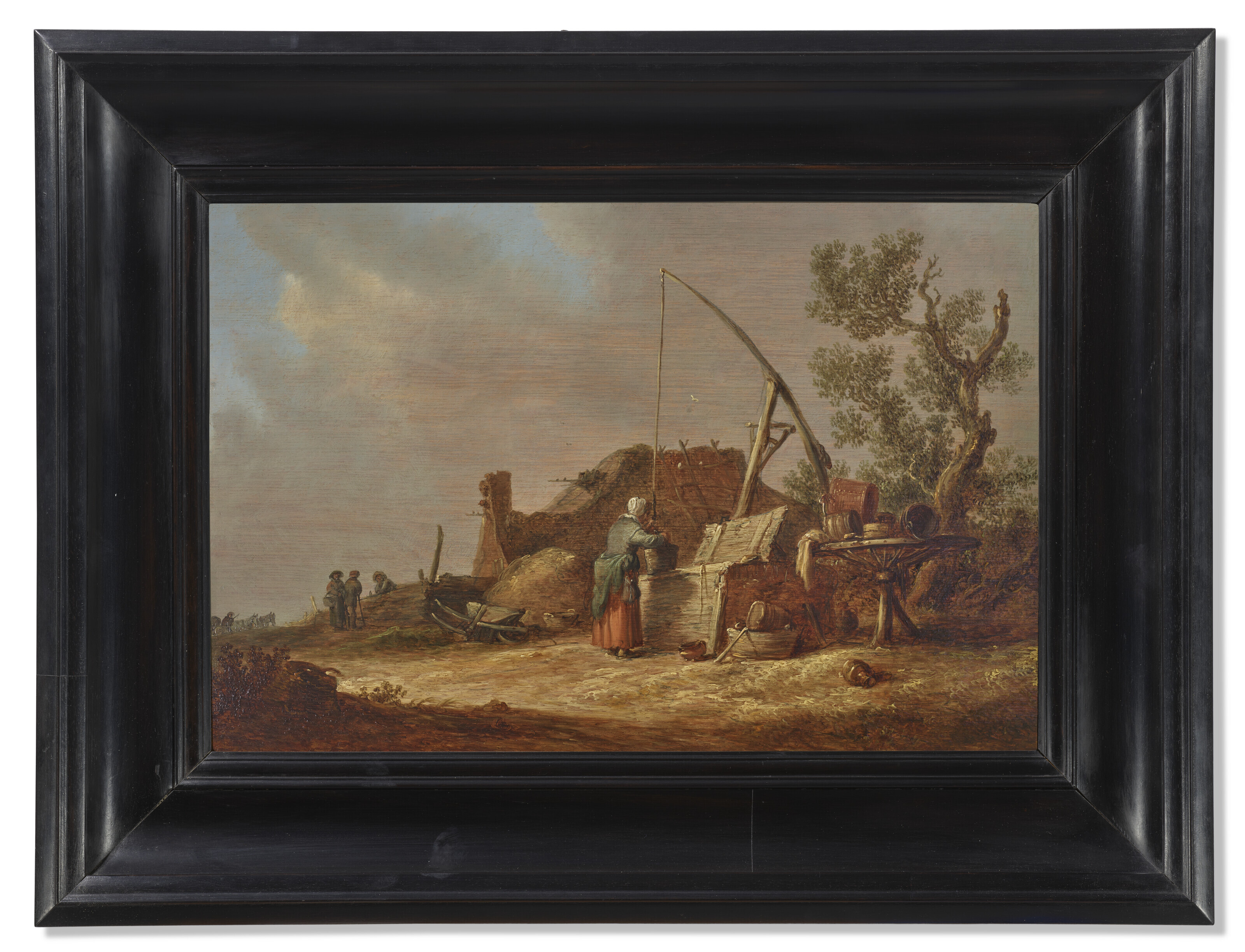 Jan van Goyen — Пейзаж с женщиной у колодца, изображение 2