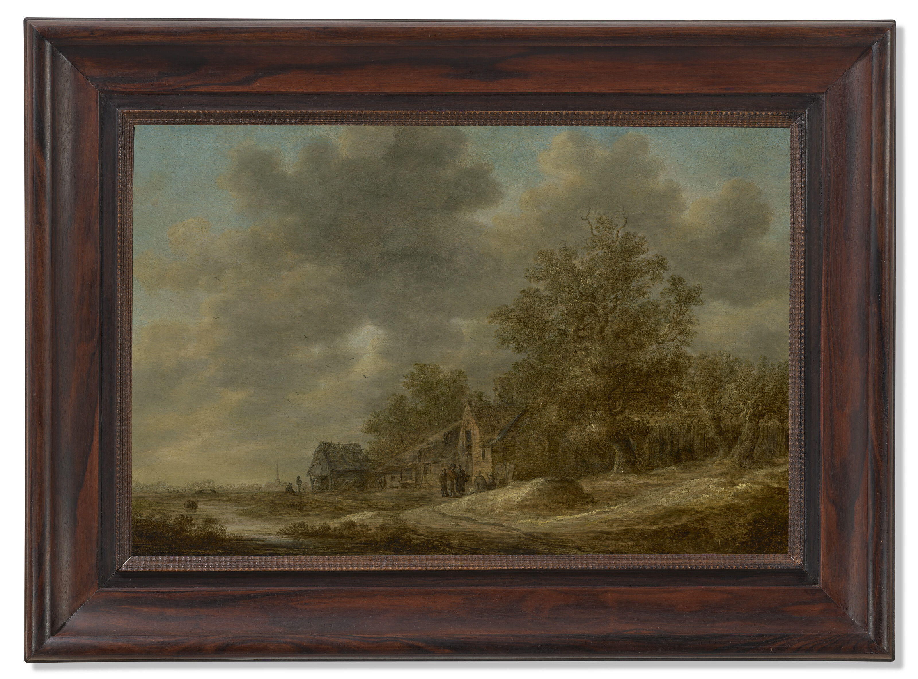 Jan van Goyen — Пейзаж с фигурами у сарая, изображение 2