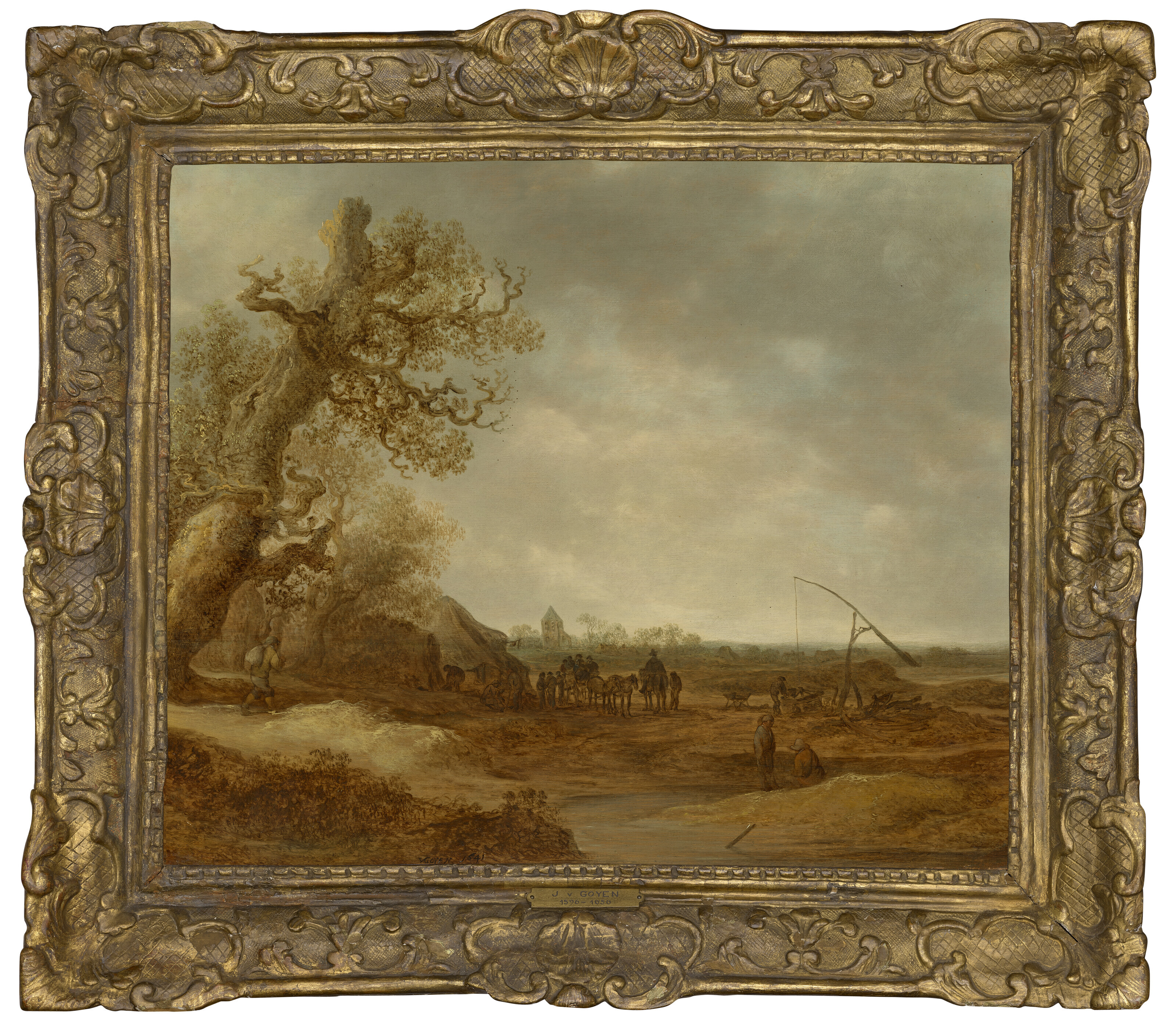 Jan van Goyen — Дюнный пейзаж с фигурами