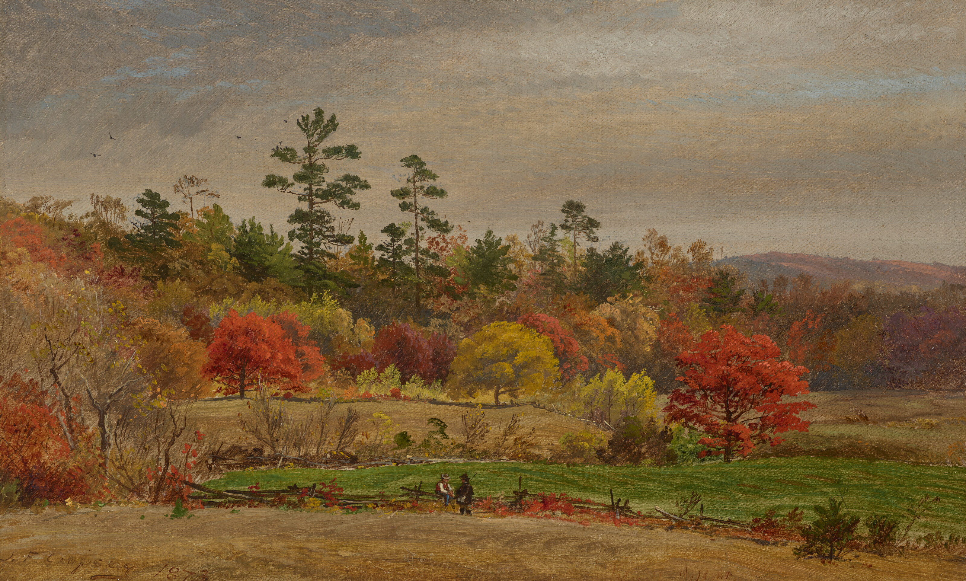 Jasper Francis Cropsey — Разговор у забора