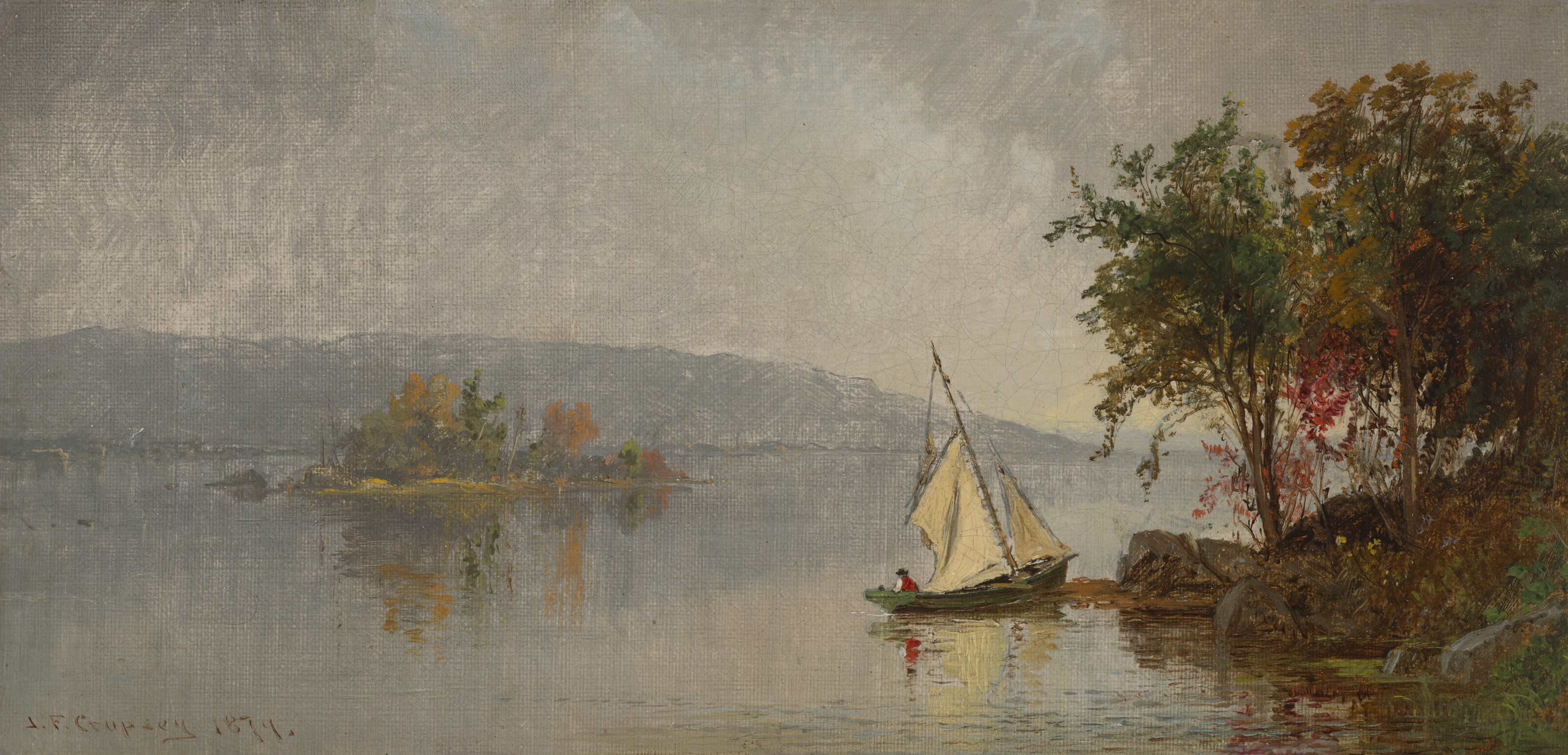 Jasper Francis Cropsey — Катание на лодке по Гудзону