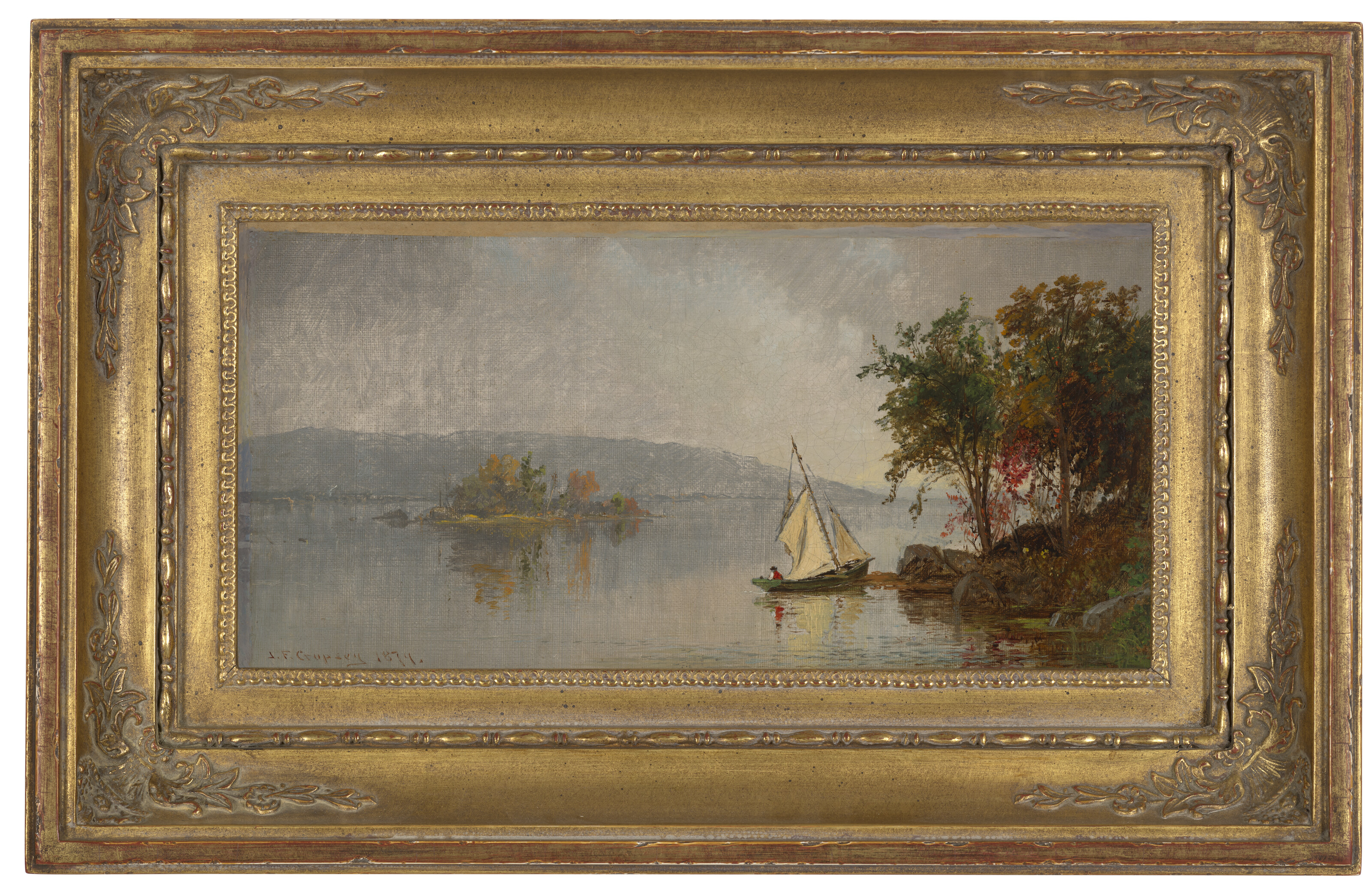 Jasper Francis Cropsey — Катание на лодке по Гудзону, изображение 2