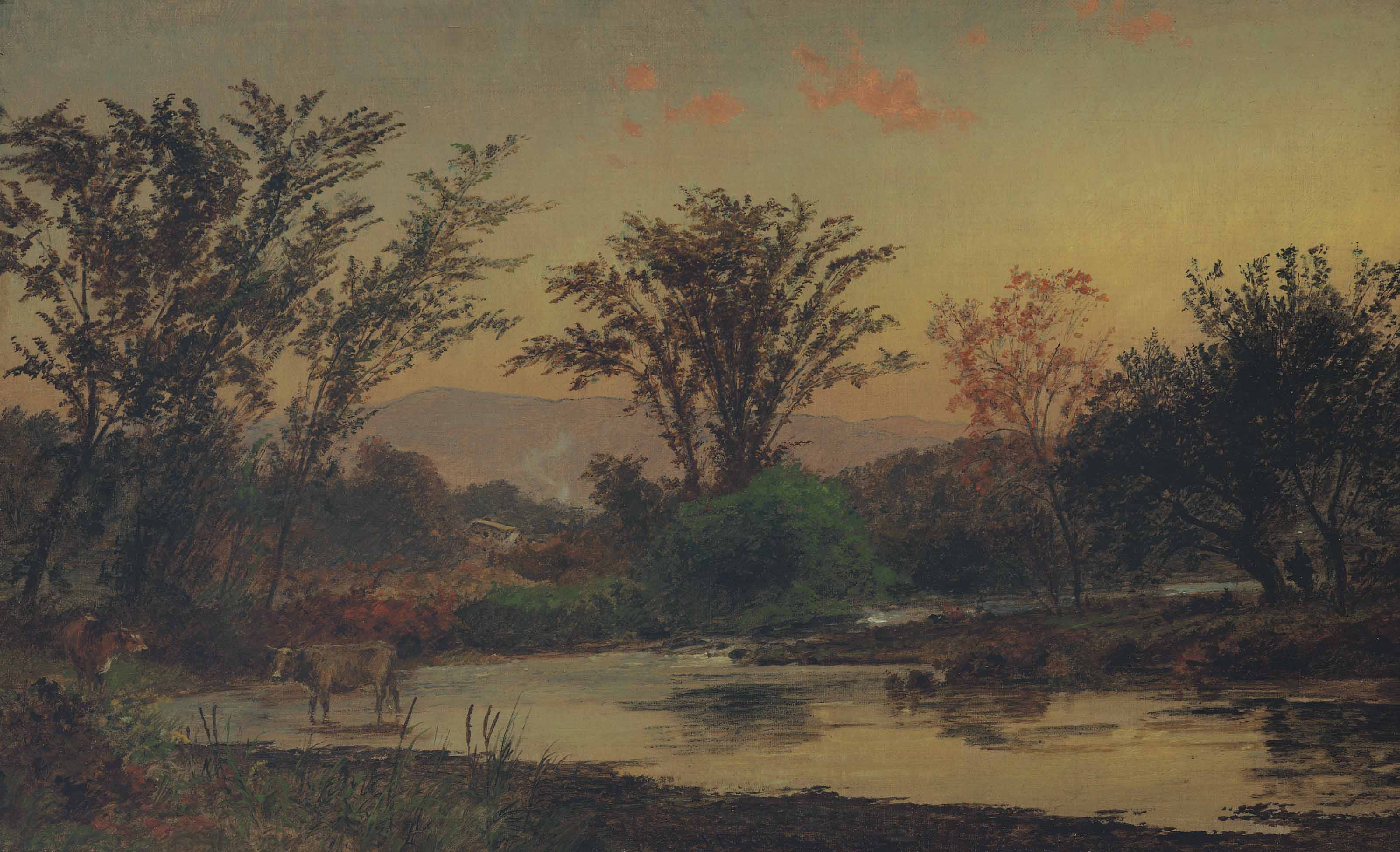 Jasper Francis Cropsey — Соу-Милл-Ривер, Гастингс-на-Гудзоне