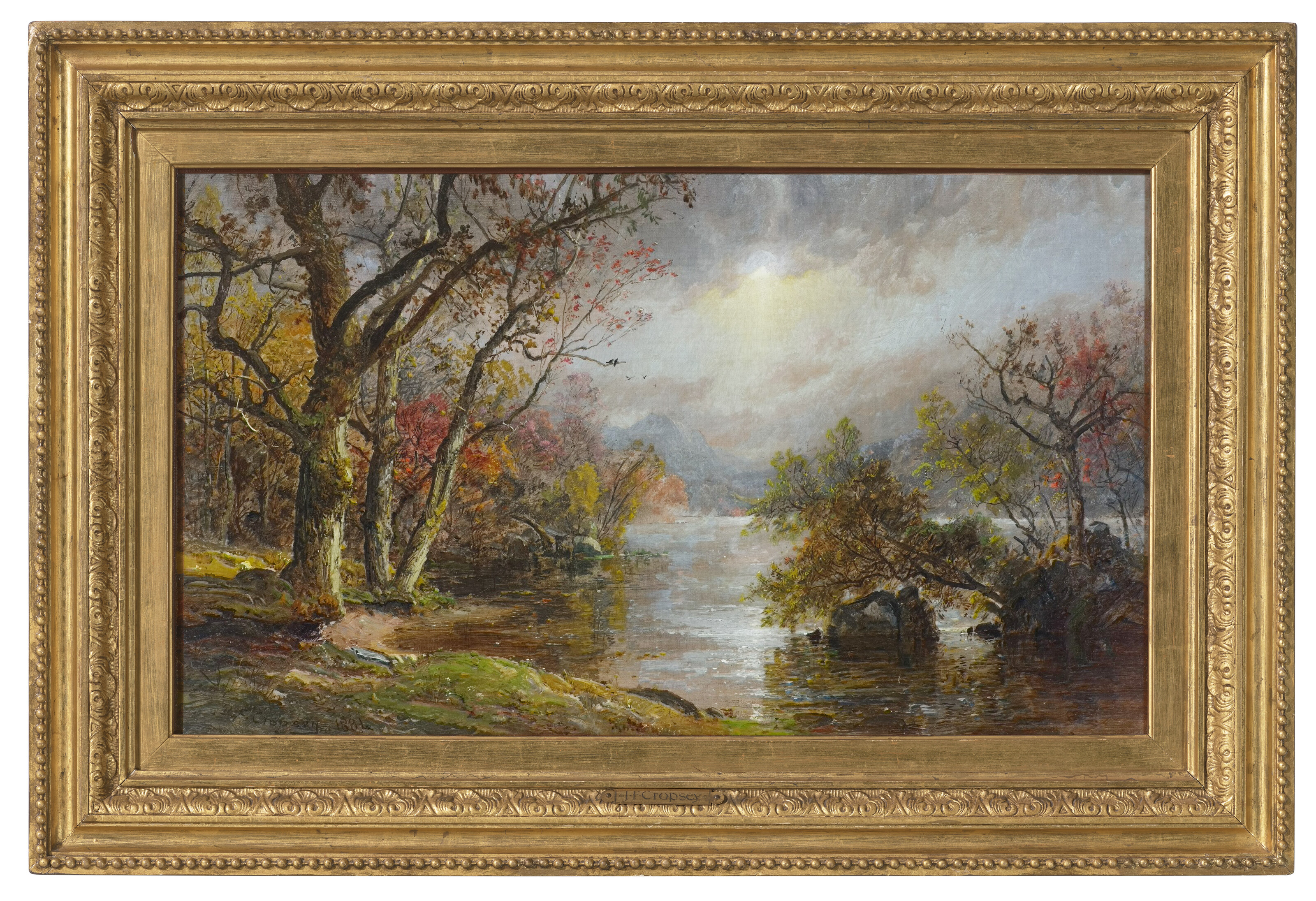 Jasper Francis Cropsey — Туманное утро на озере Гринвуд, изображение 2