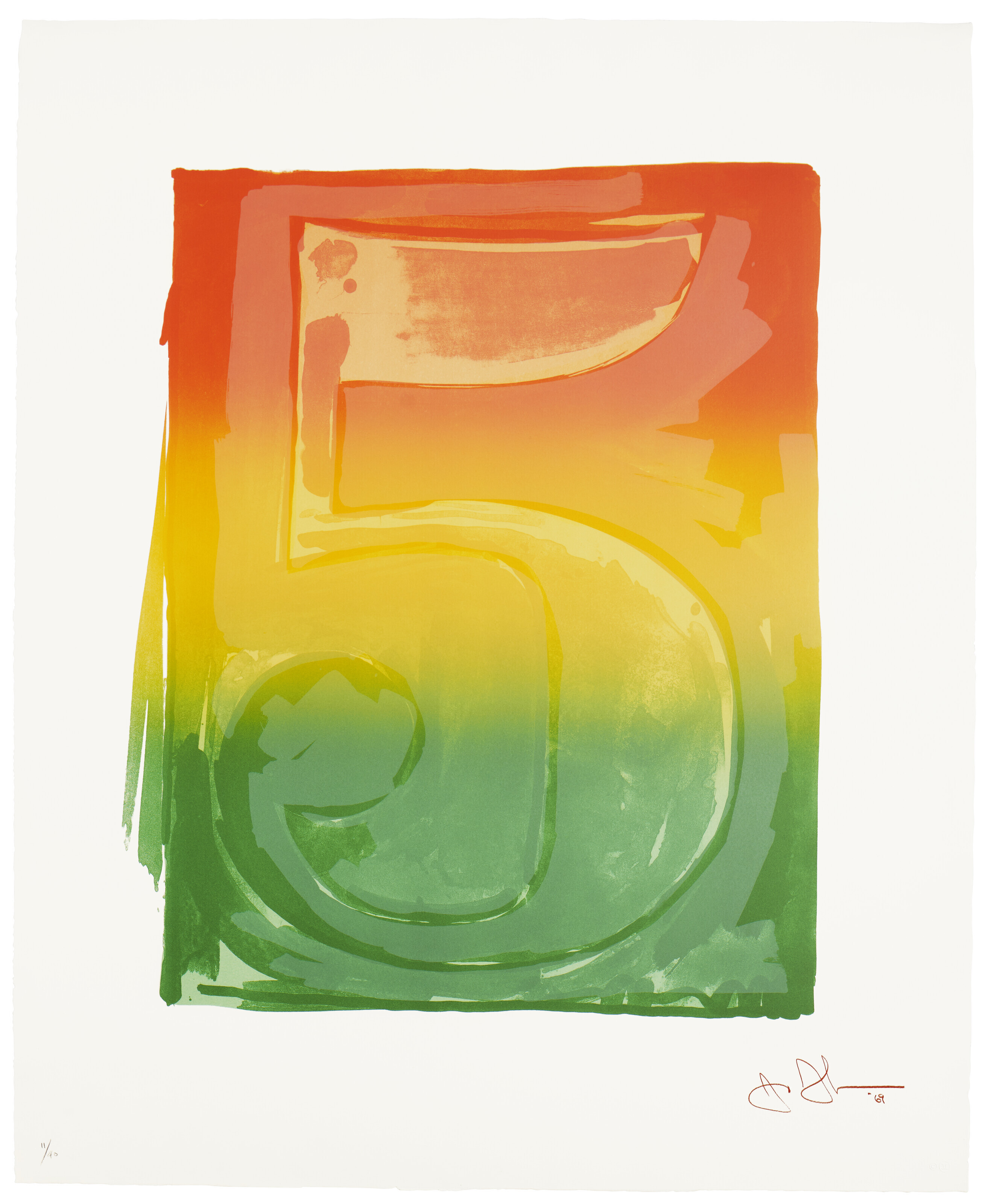 Jasper Johns — Серия цветных цифр, изображение 7