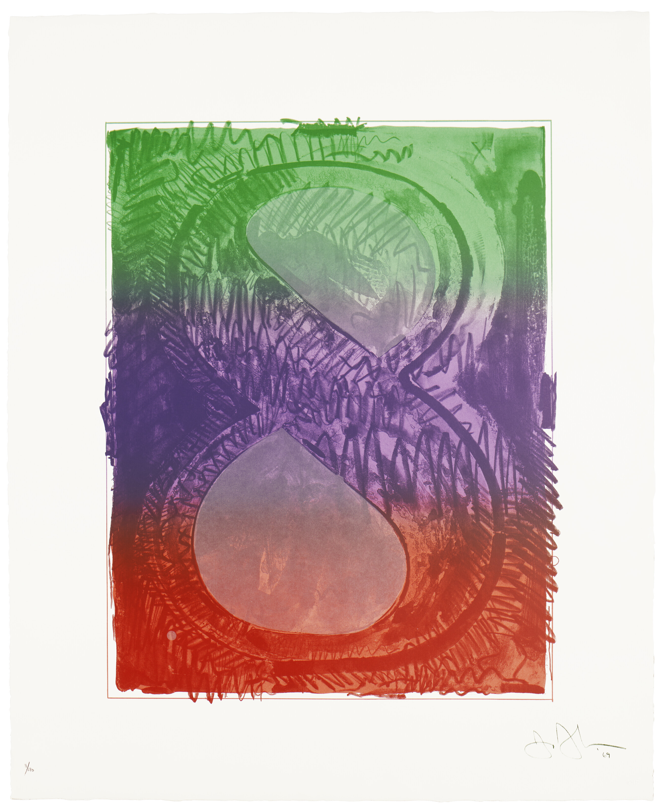 Jasper Johns — Серия цветных цифр, изображение 10