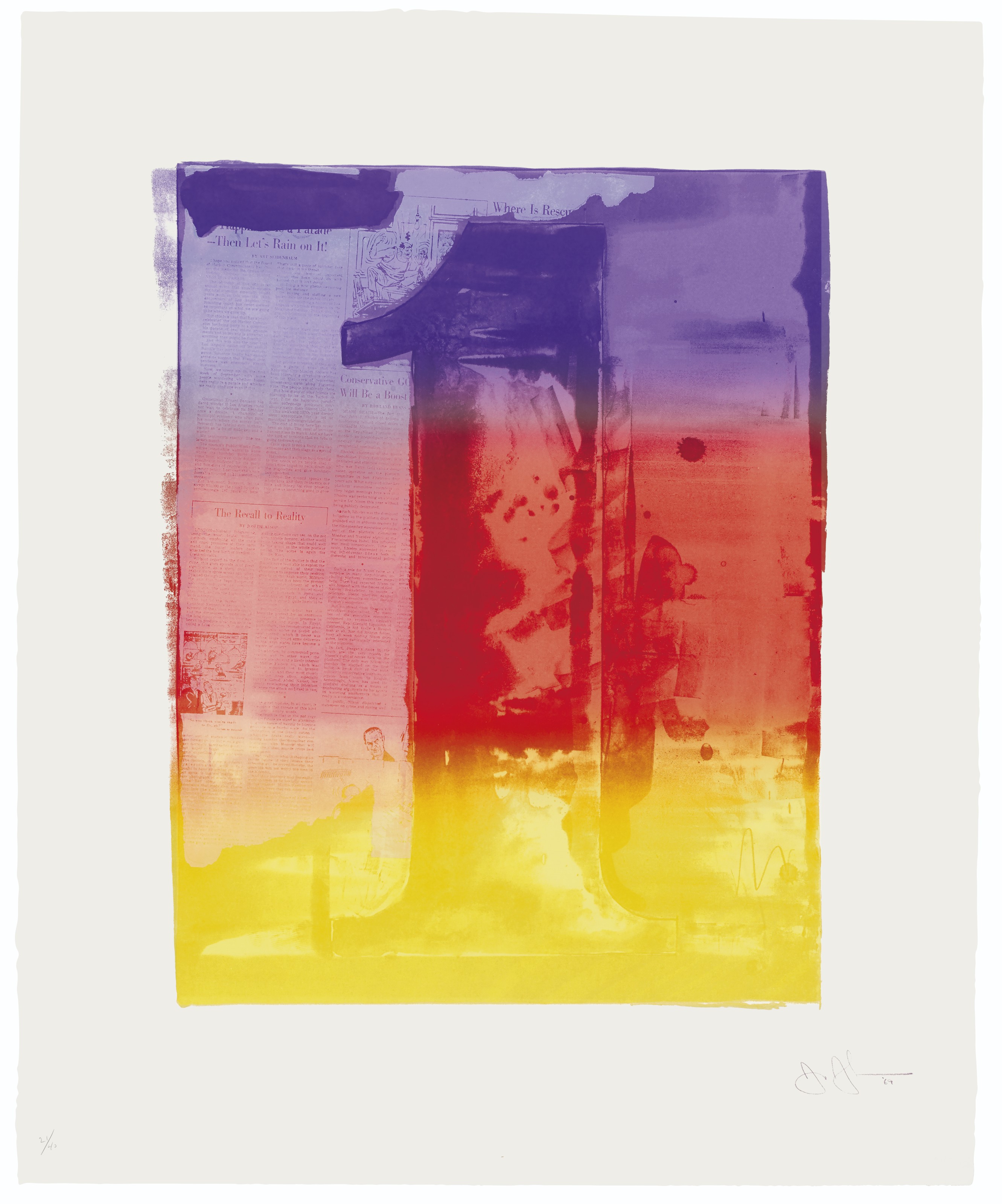 Jasper Johns — Серия цветных цифр, изображение 2