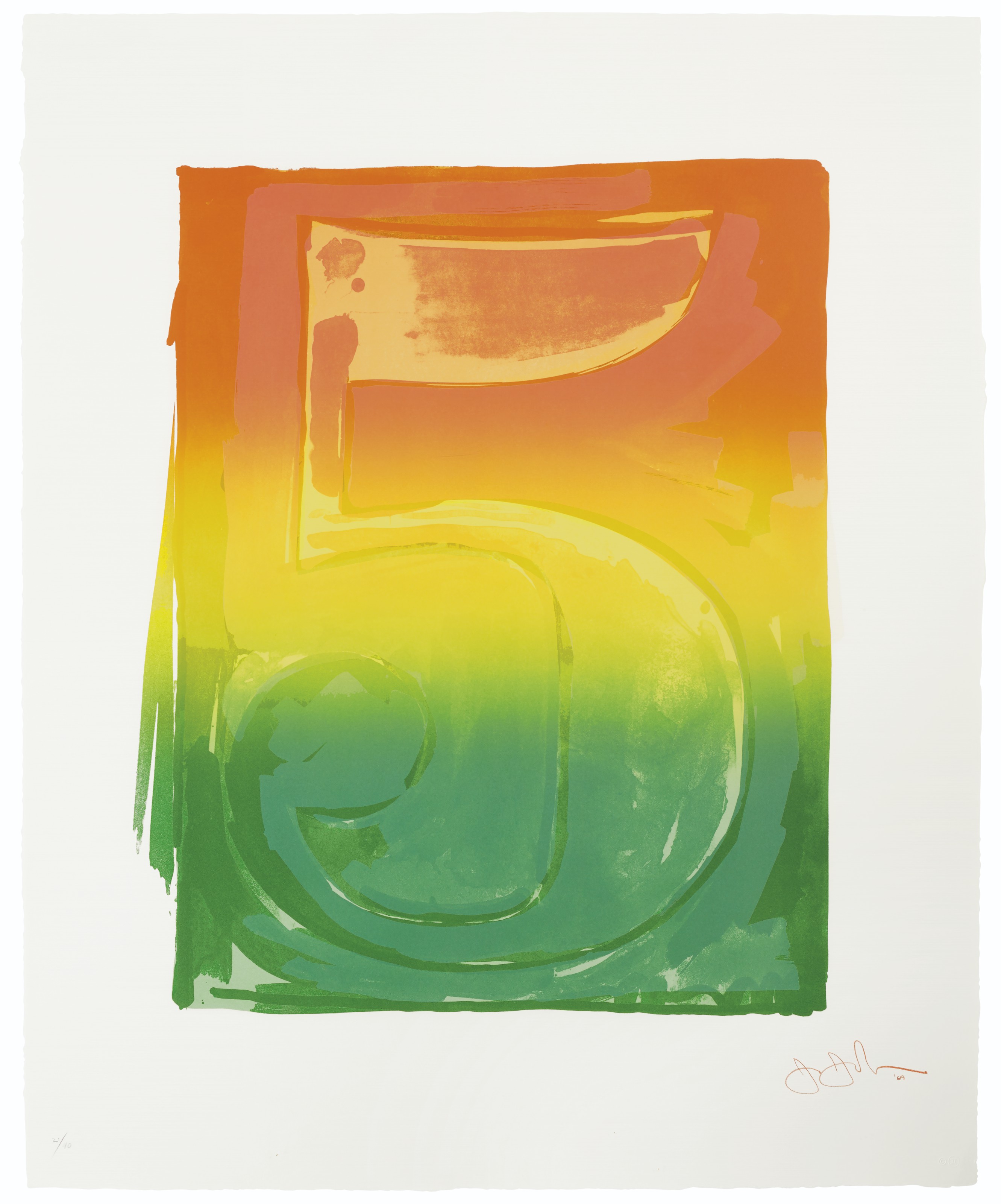 Jasper Johns — Серия цветных цифр, изображение 6