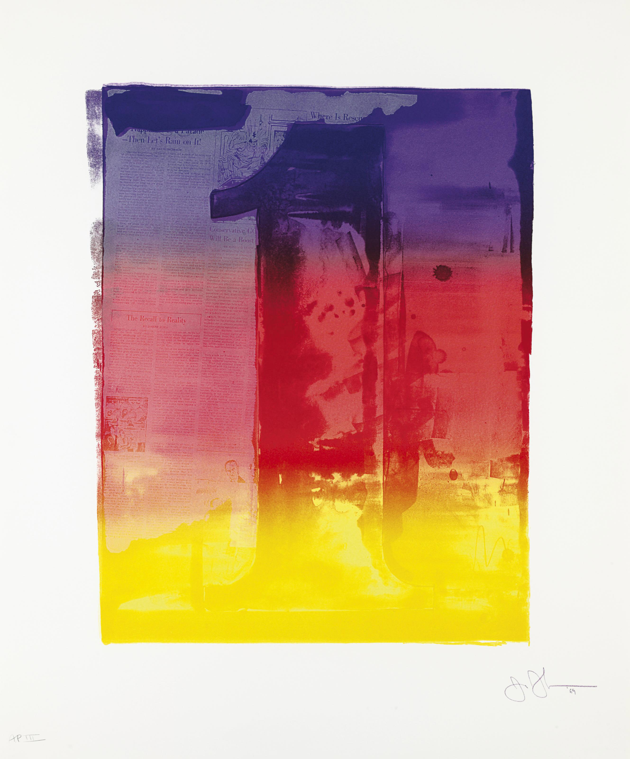Jasper Johns — Серия цветных цифр (ULAE 59-68), изображение 3