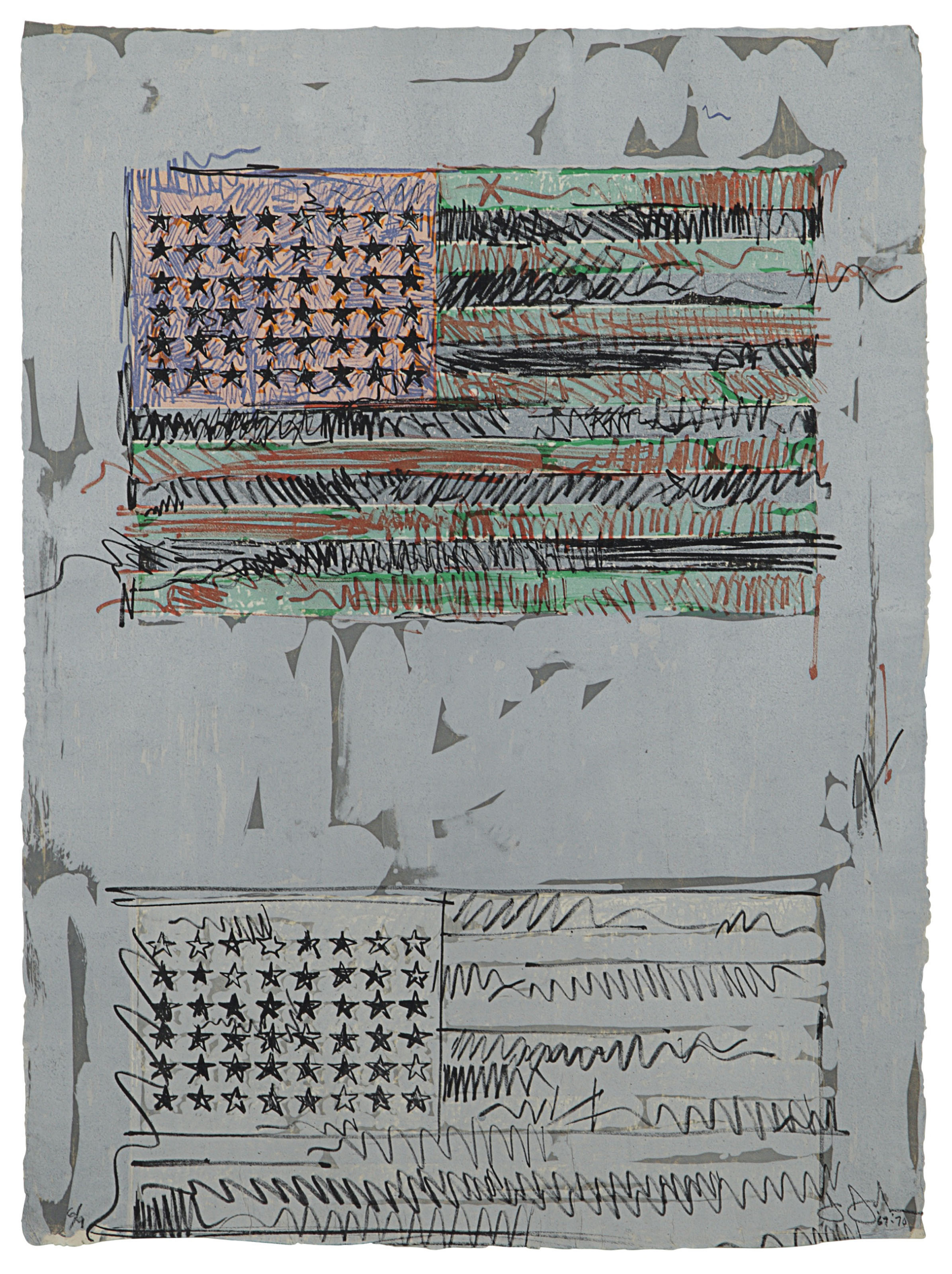 Jasper Johns — Флаги II