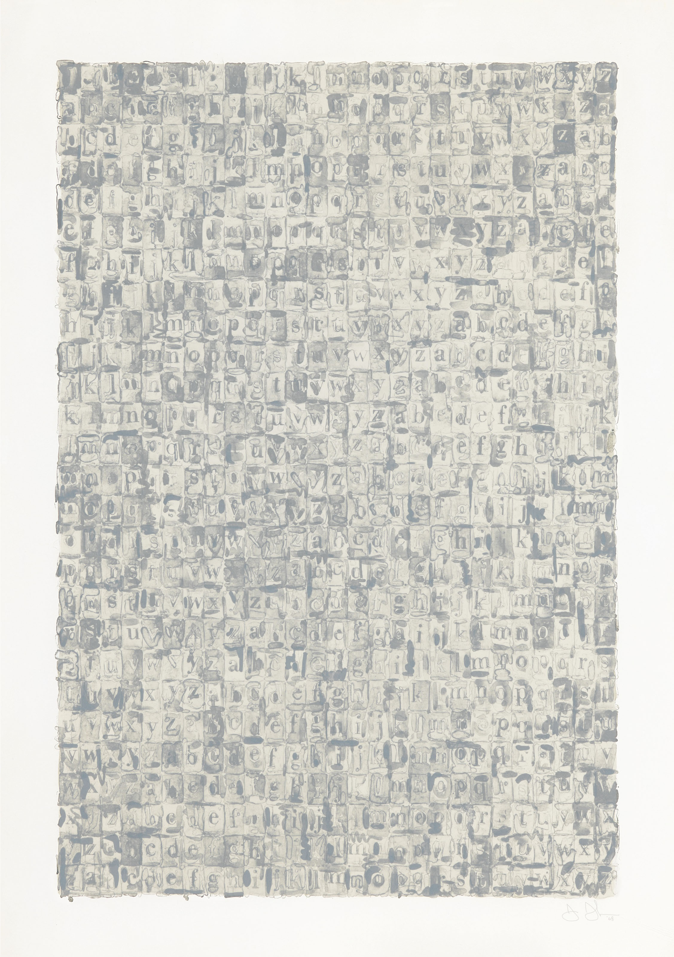Jasper Johns — Серые алфавиты