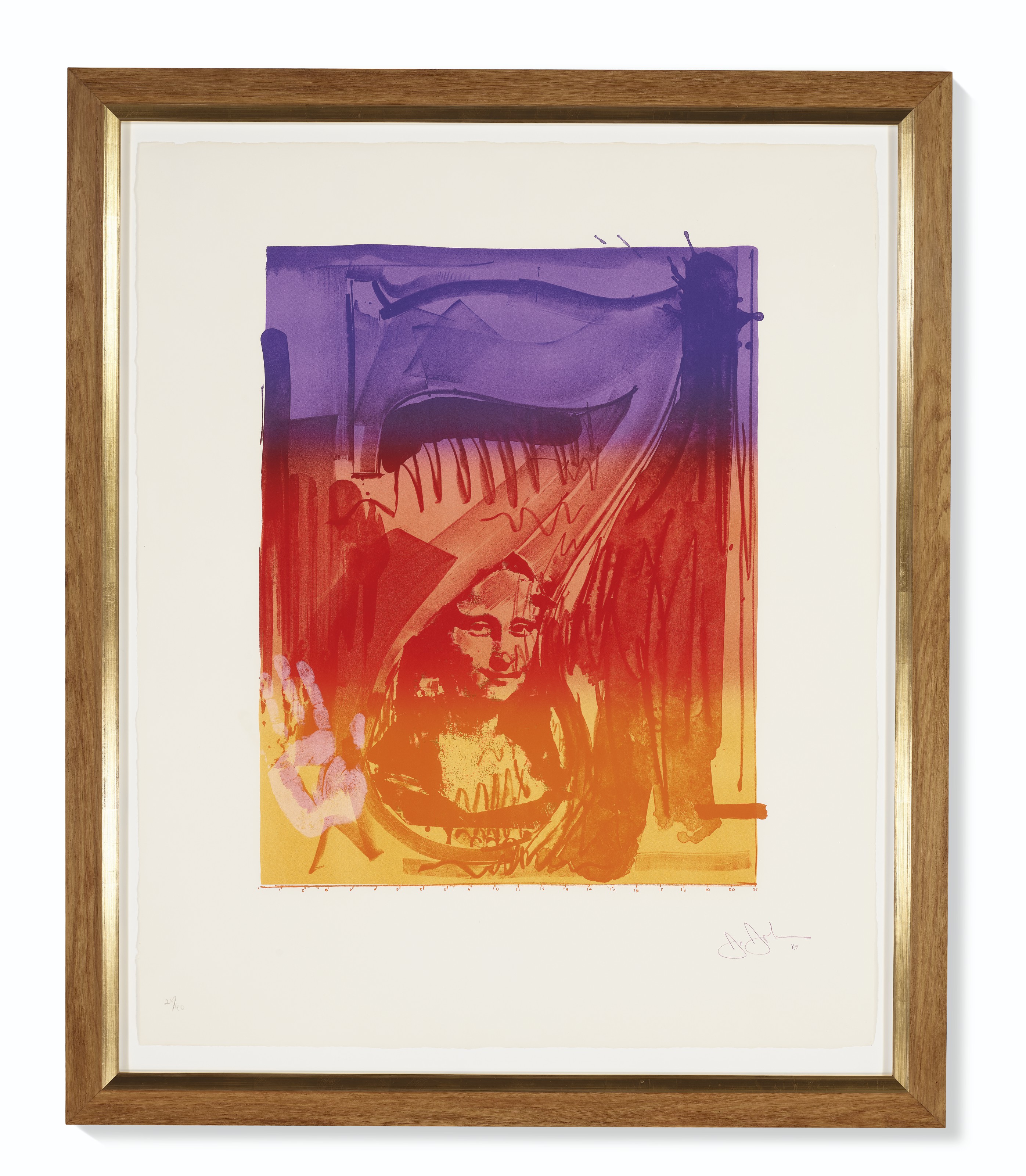 Jasper Johns — Рисунок 7, из серии цветных цифр, изображение 2
