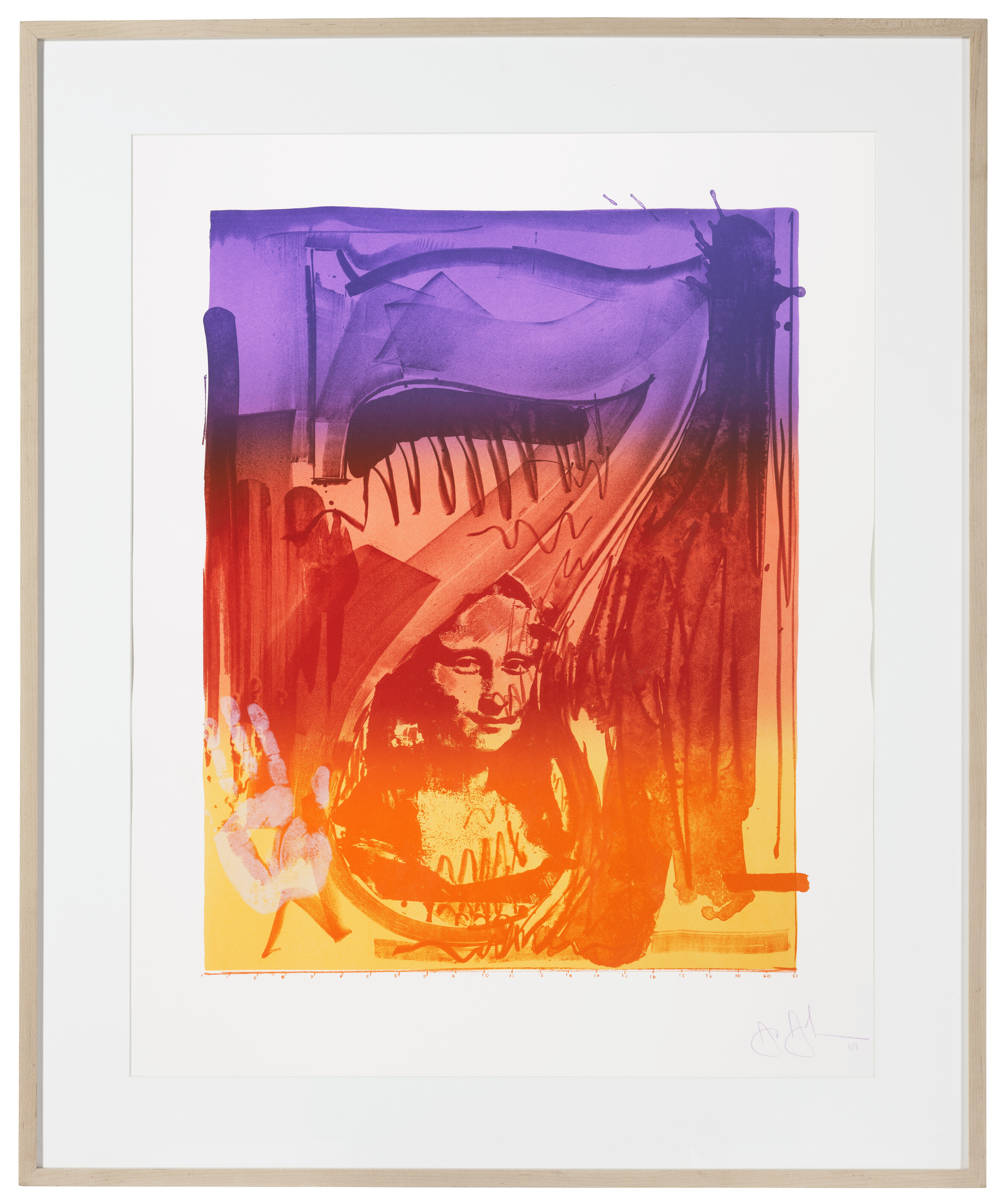 Jasper Johns — Рисунок 7, из серии цветных цифр, изображение 2