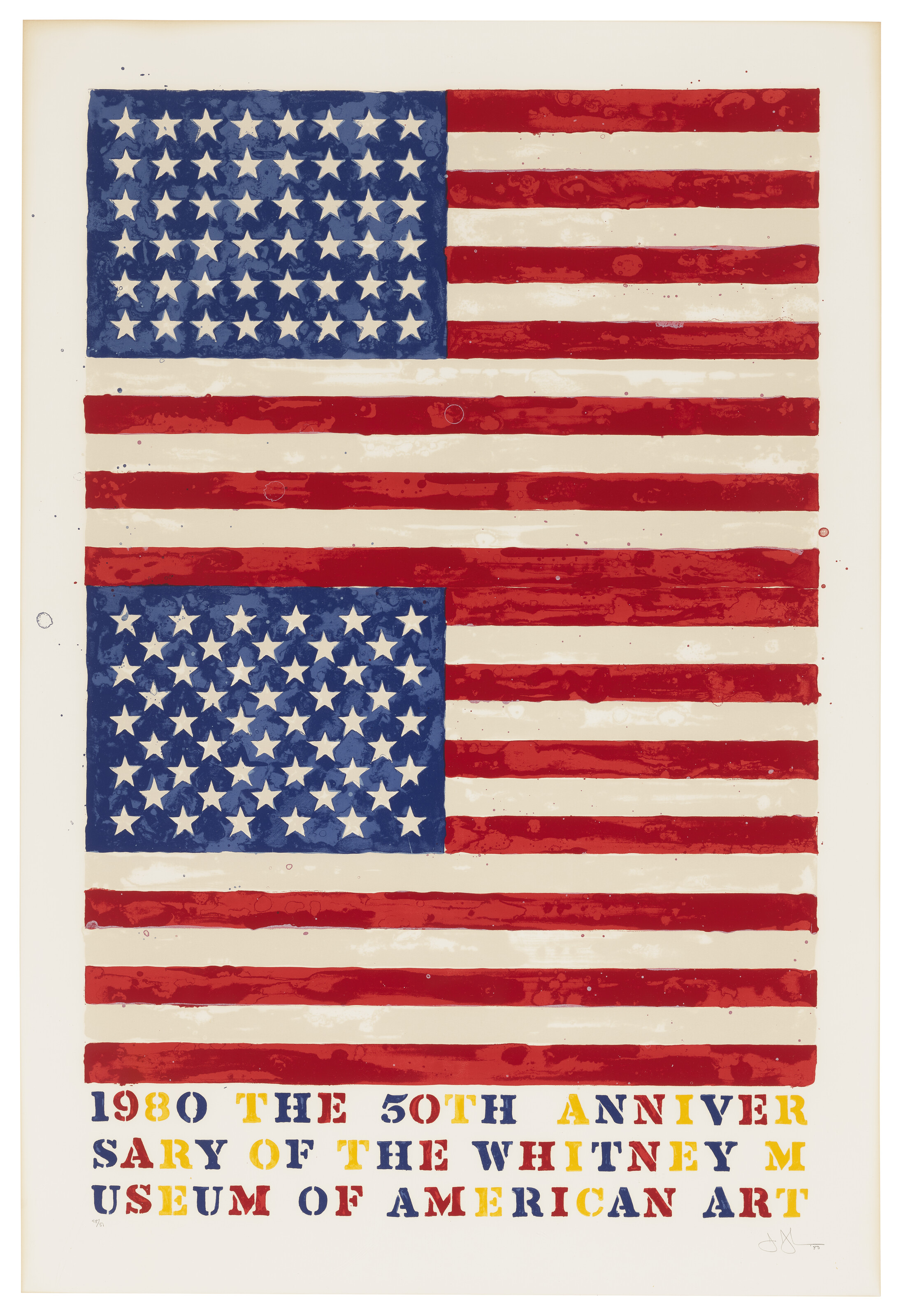 Jasper Johns — Два флага (годовщина Уитни), изображение 1