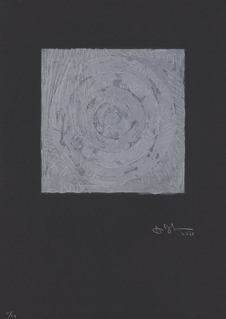 Jasper Johns — Белая мишень (ULAE 54)