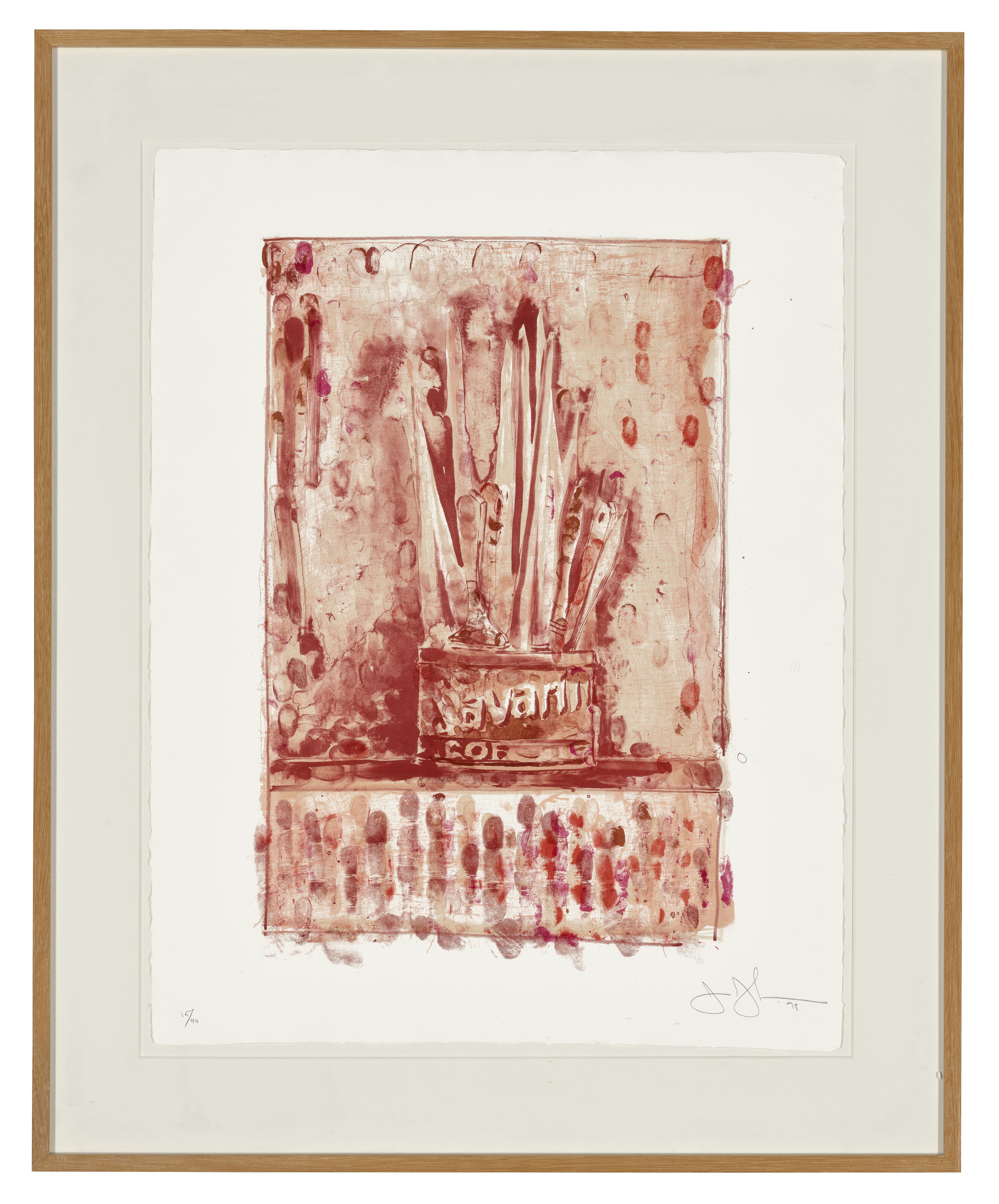 Jasper Johns — Саварин 3 (красный), изображение 2