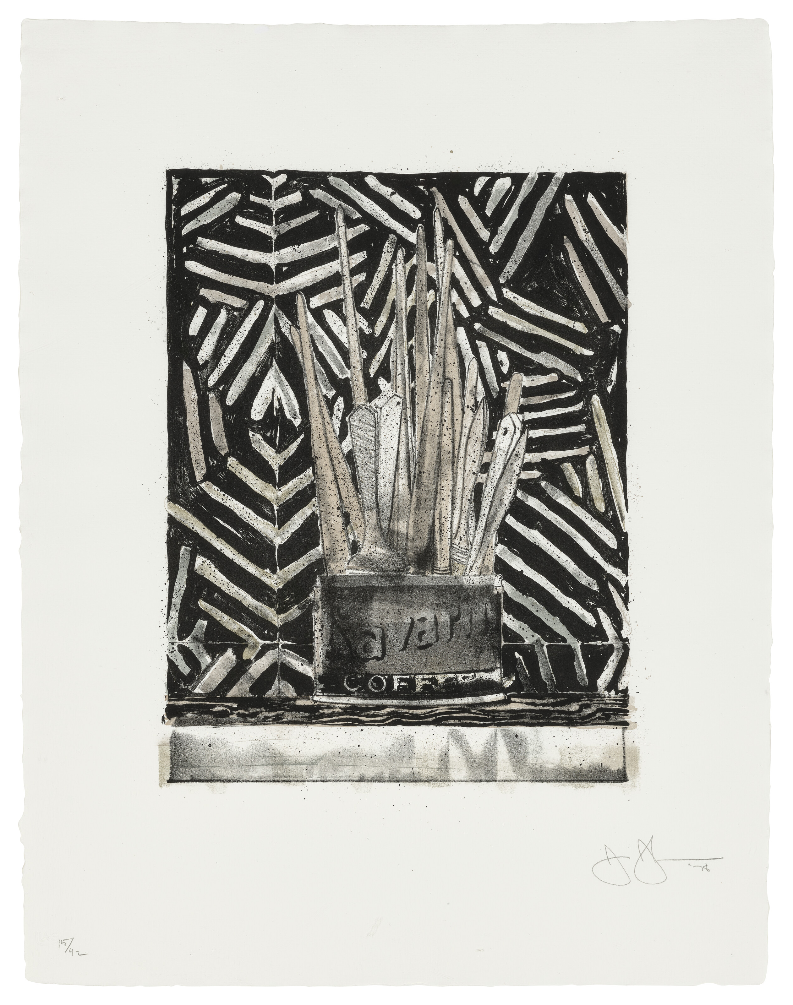 Jasper Johns — Саварин 5 (Труп и зеркало), изображение 1