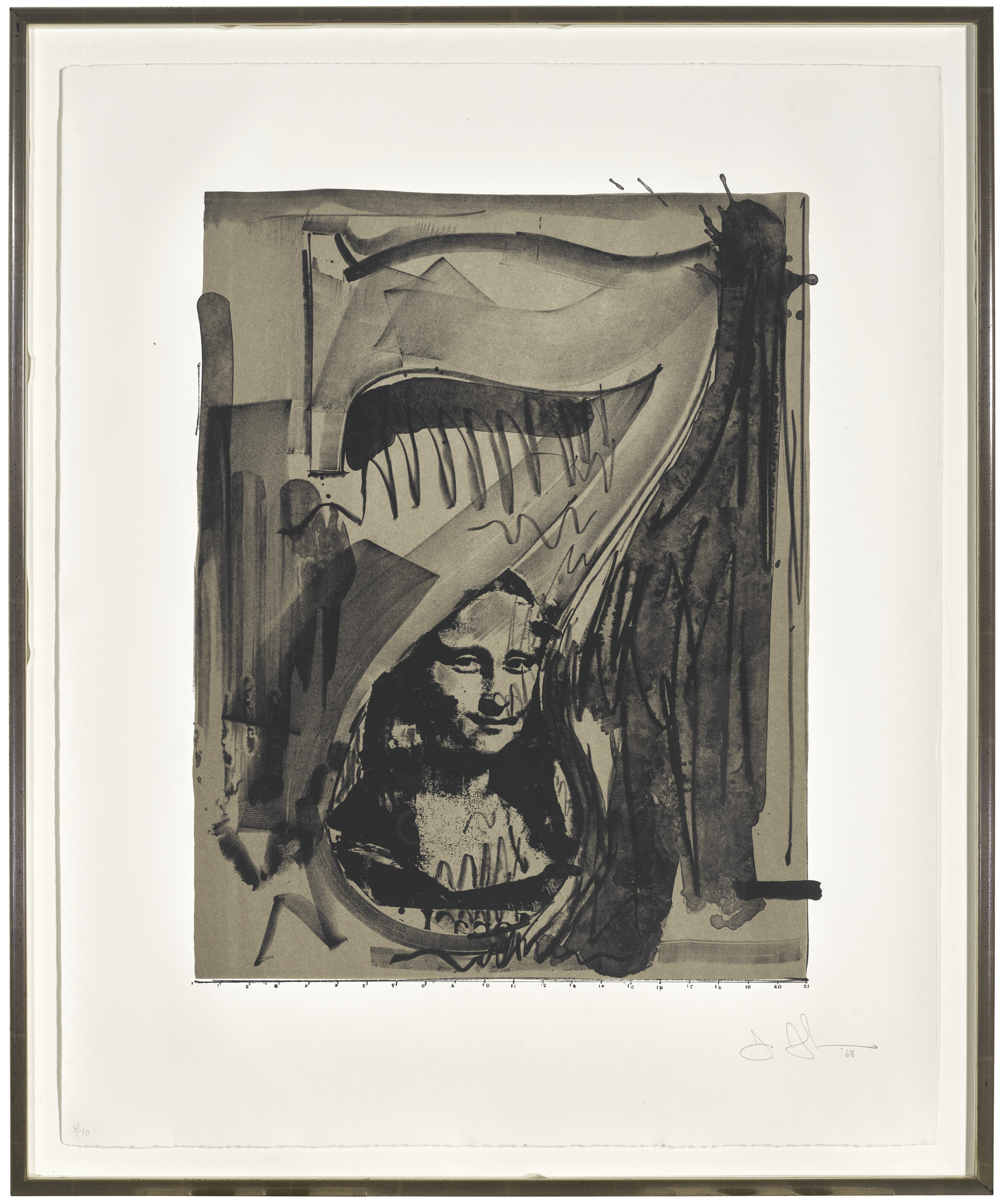 Jasper Johns — Рисунок 7, из серии черных цифр, изображение 2