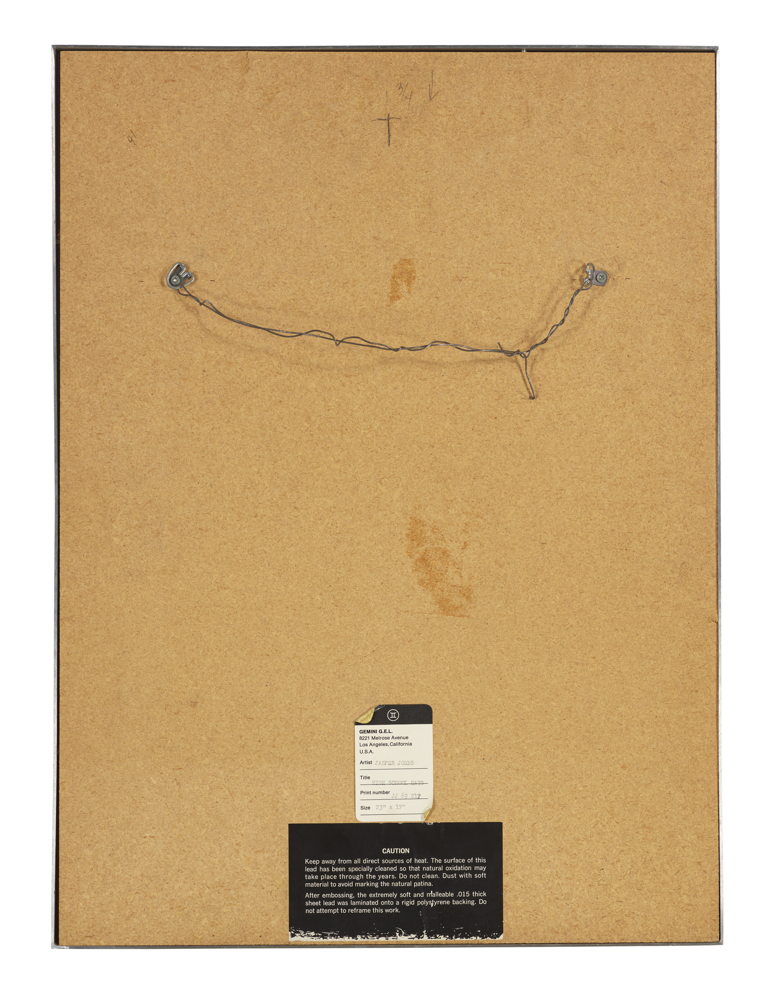 Jasper Johns — Школьные годы, судя по свинцовым рельефам, изображение 2