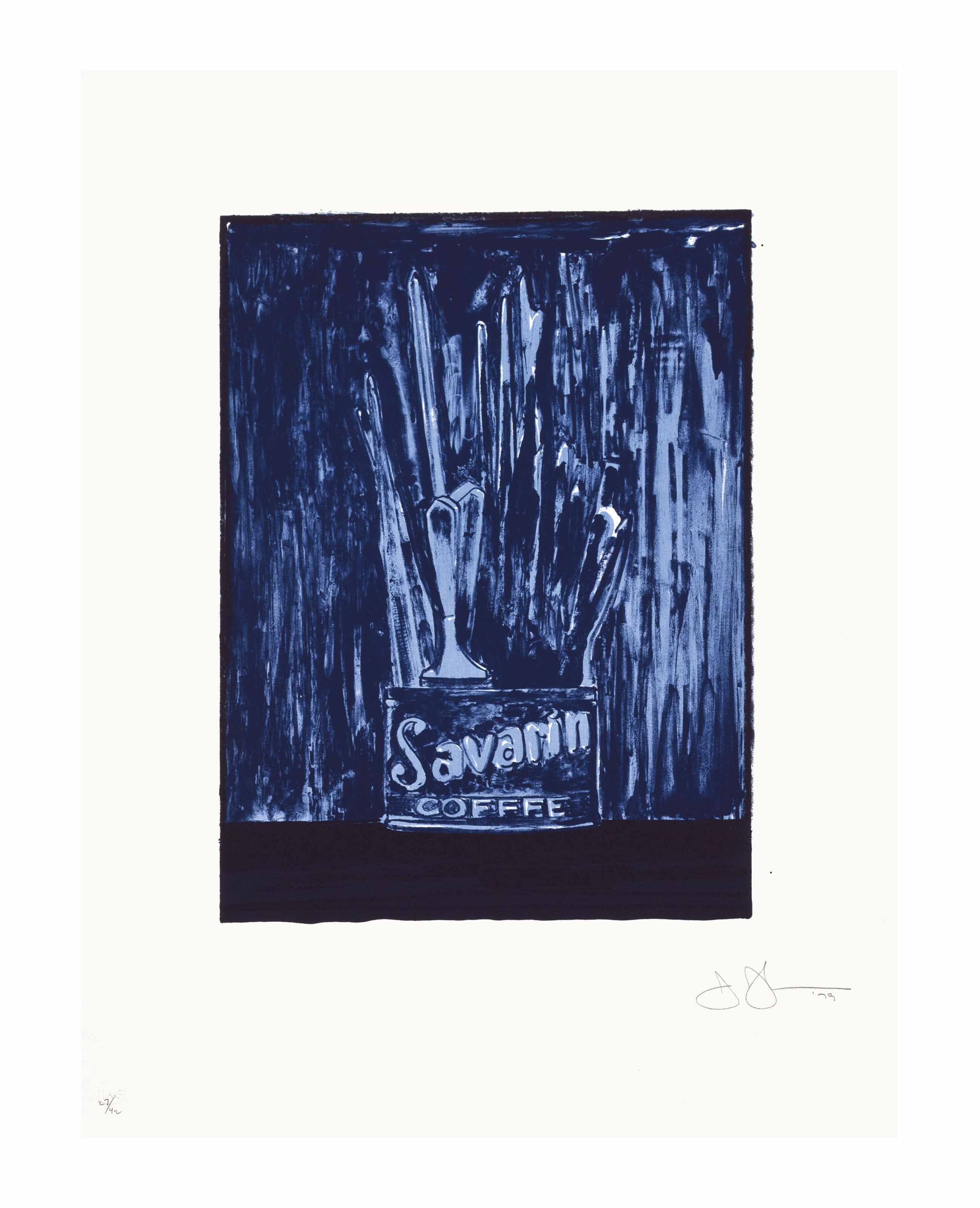 Jasper Johns — Саварин 6 (синий)