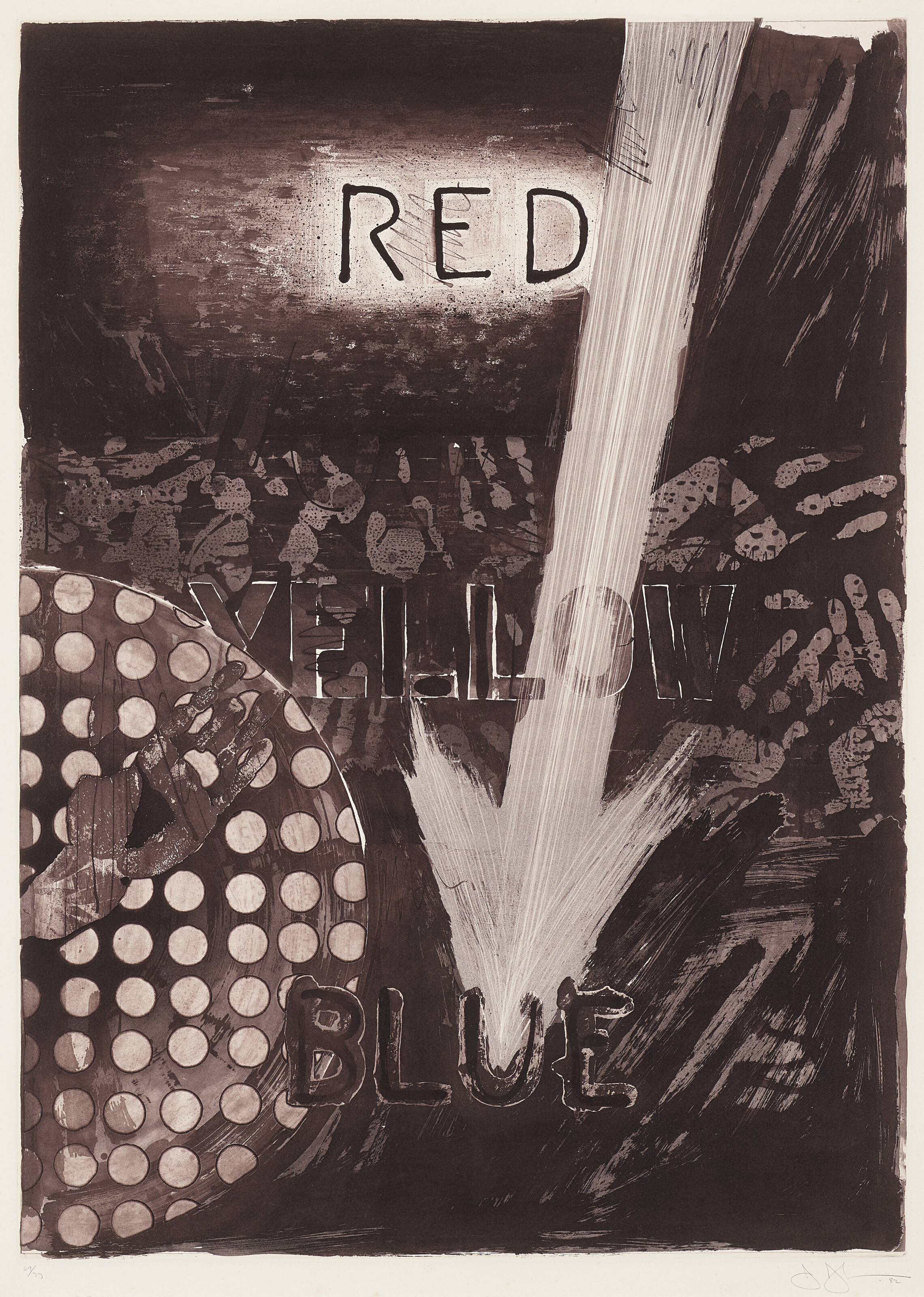 Jasper Johns — Без названия (красный), без названия (желтый) и без названия (синий), изображение 2