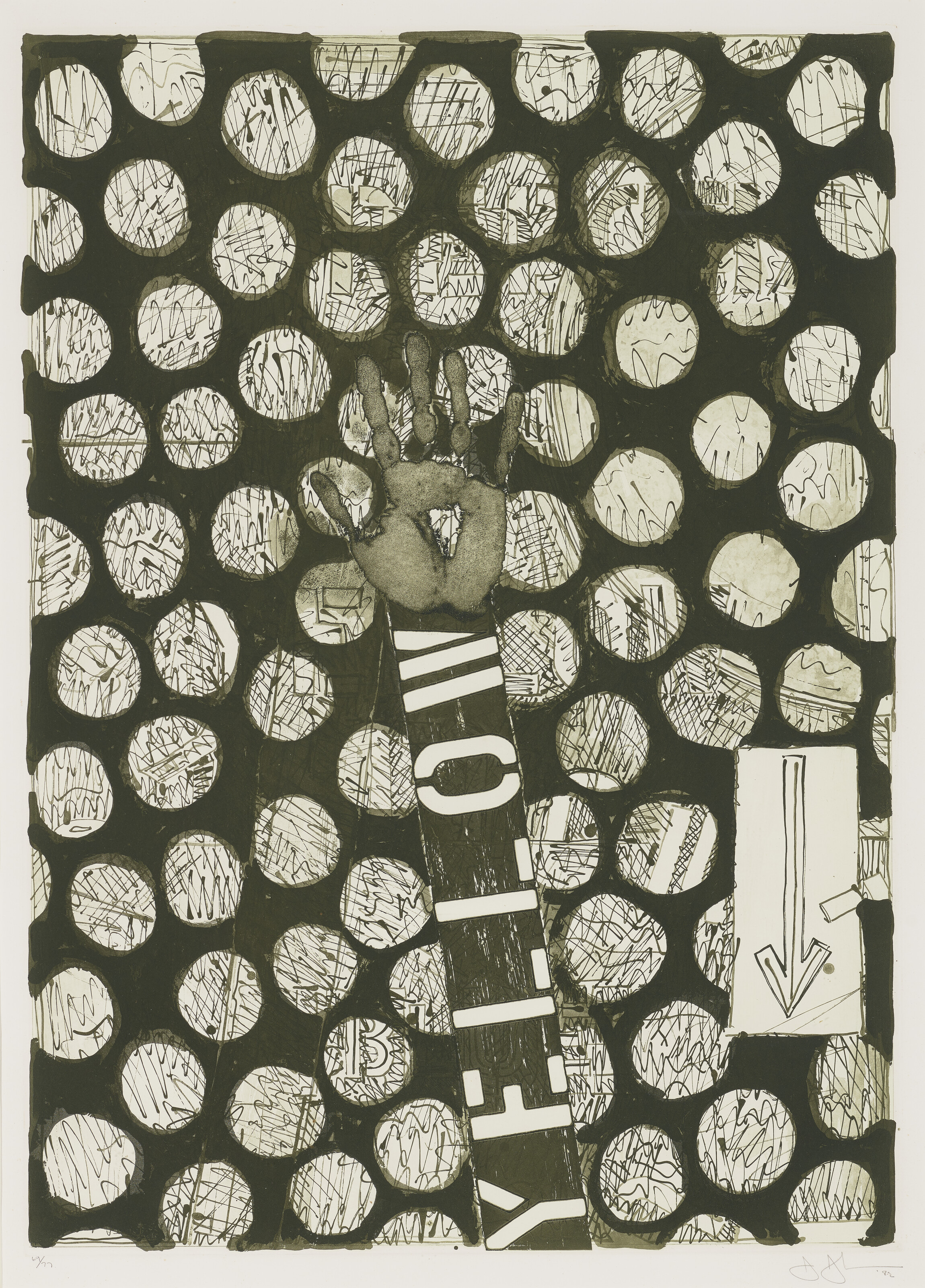 Jasper Johns — Без названия (красный), без названия (желтый) и без названия (синий), изображение 3