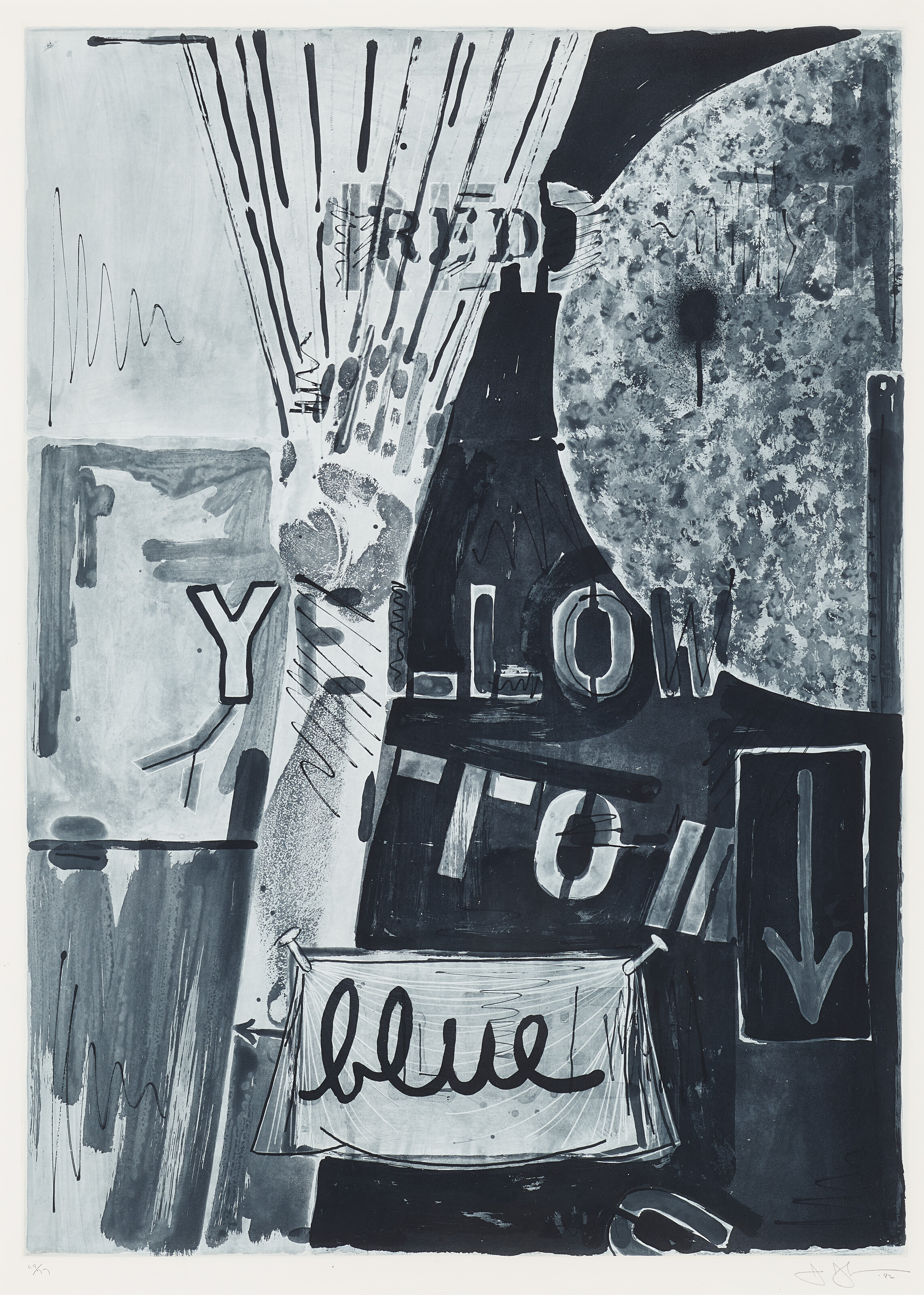 Jasper Johns — Без названия (красный), без названия (желтый) и без названия (синий), изображение 4