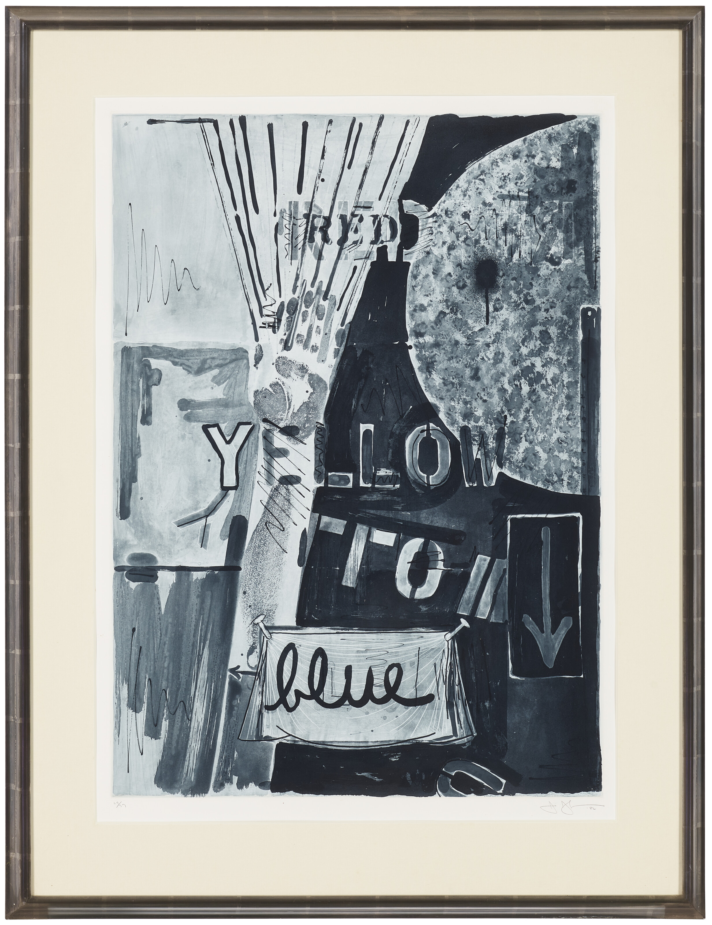 Jasper Johns — Без названия (красный), без названия (желтый) и без названия (синий), изображение 7