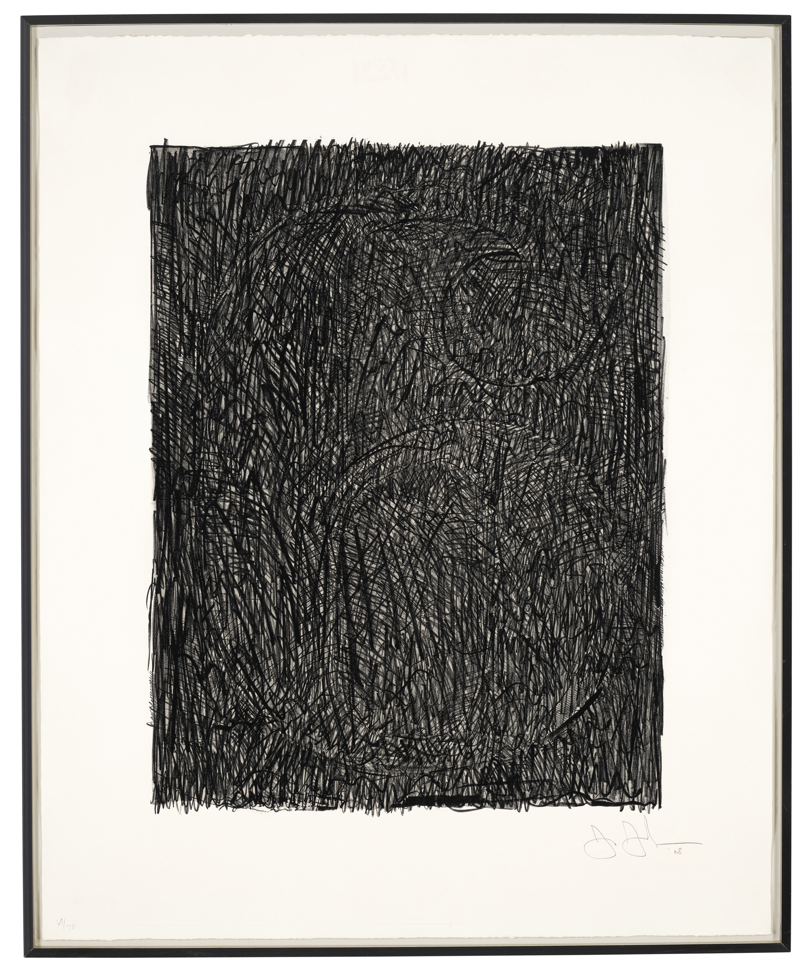 Jasper Johns — Рисунок 6, из серии черных цифр, изображение 2