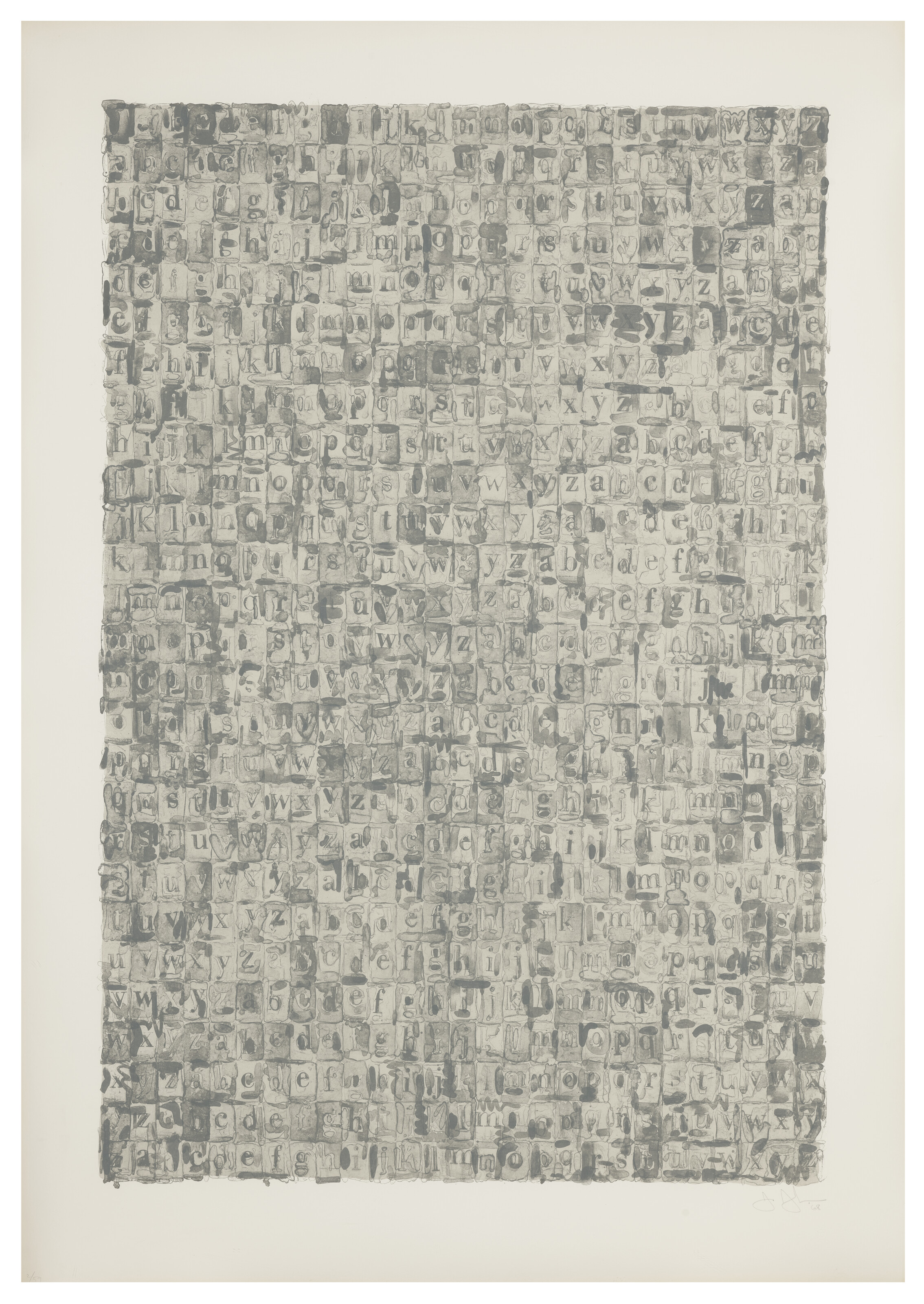 Jasper Johns — Серые алфавиты
