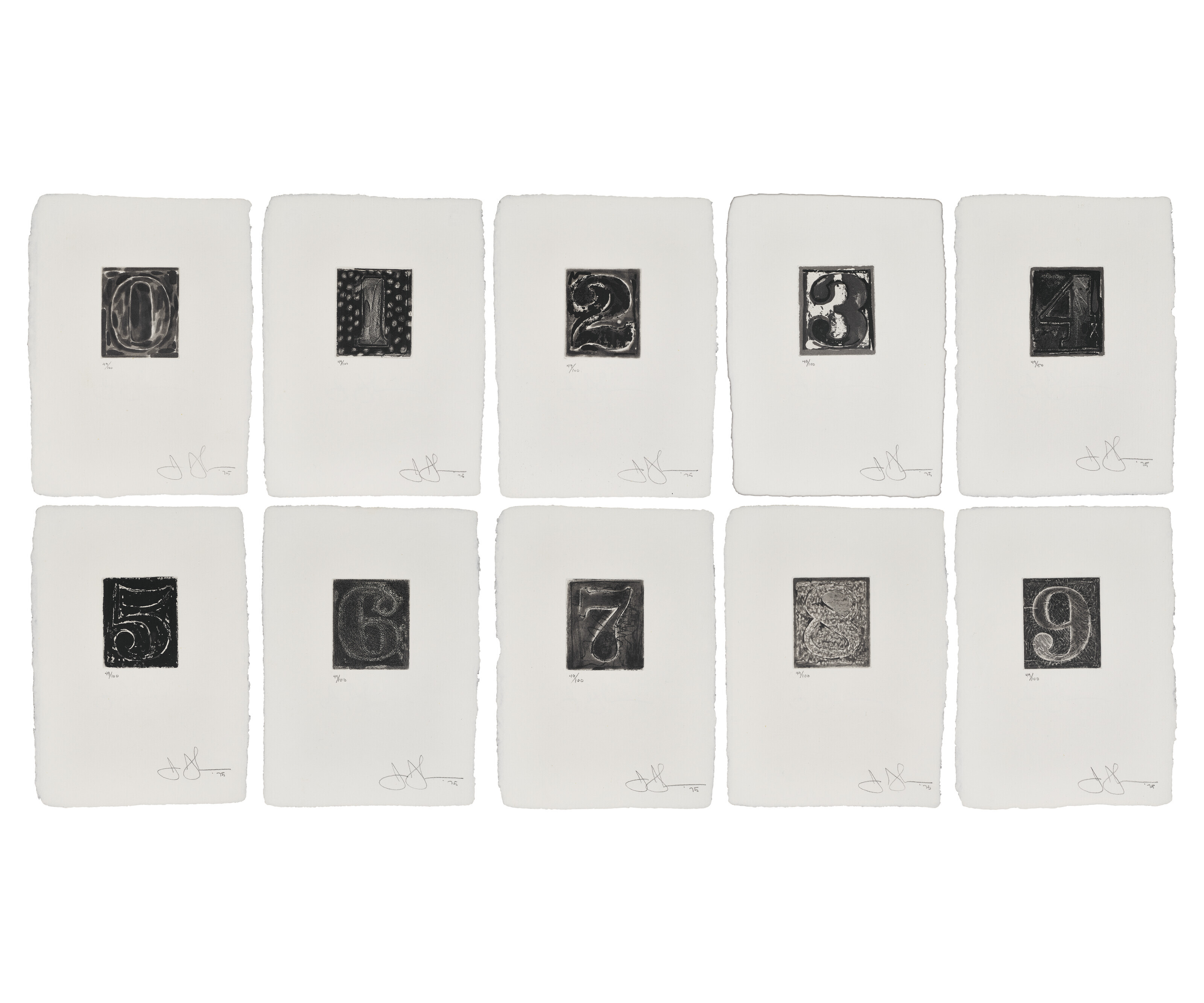 Jasper Johns — 0-9 (Набор из десяти цифр)