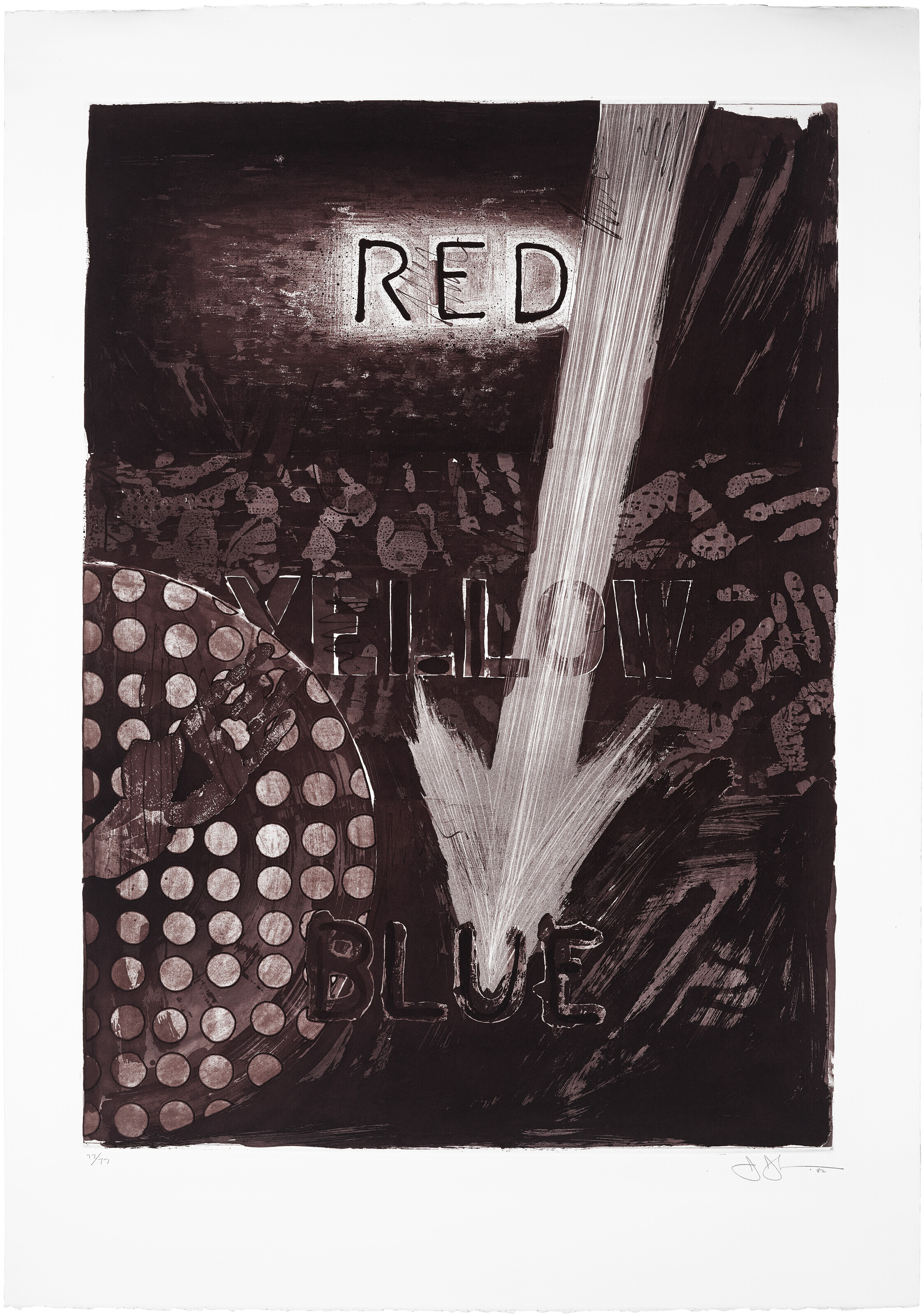 Jasper Johns — Без названия (красный), без названия (желтый) и без названия (синий), изображение 2