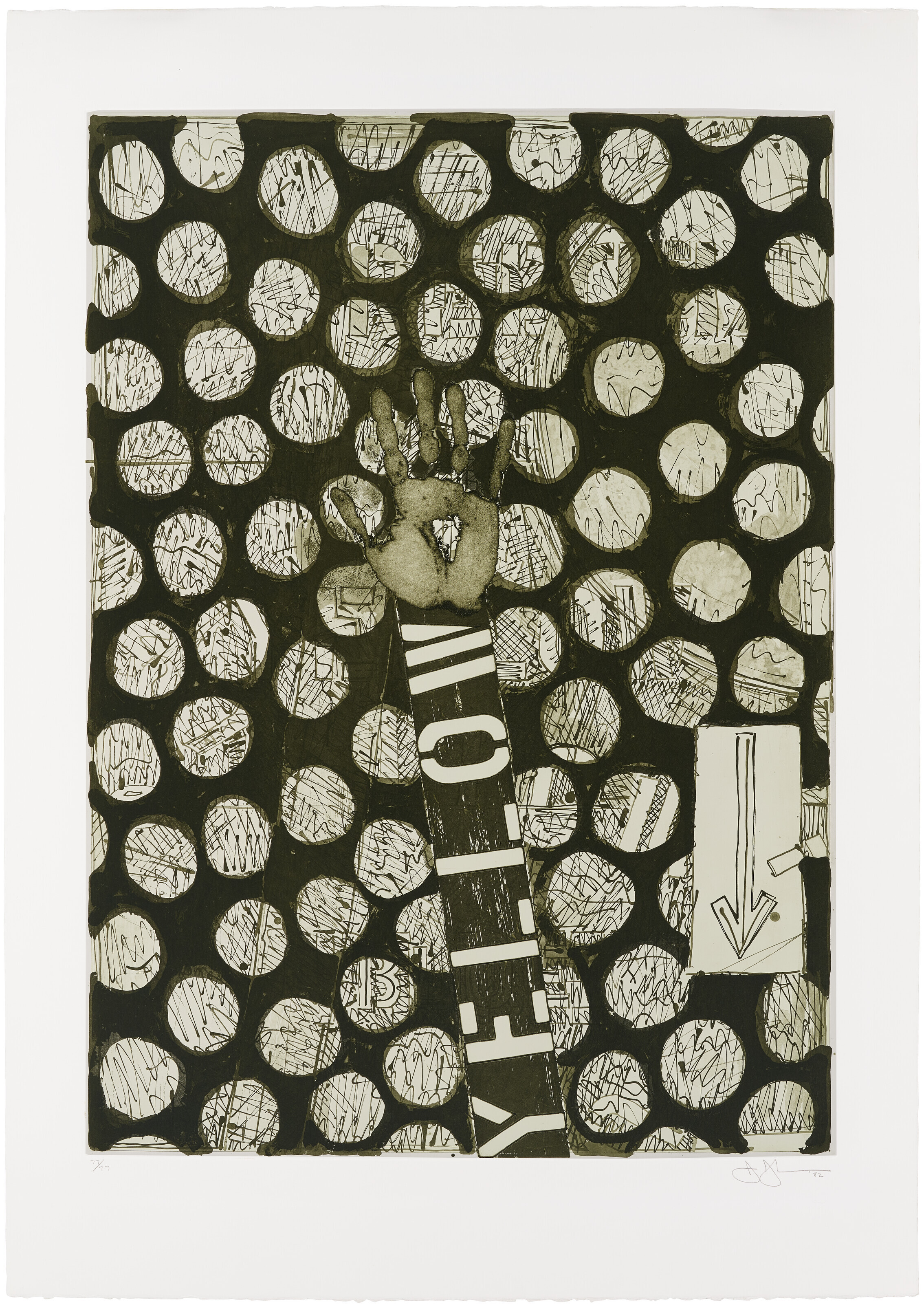 Jasper Johns — Без названия (красный), без названия (желтый) и без названия (синий), изображение 3