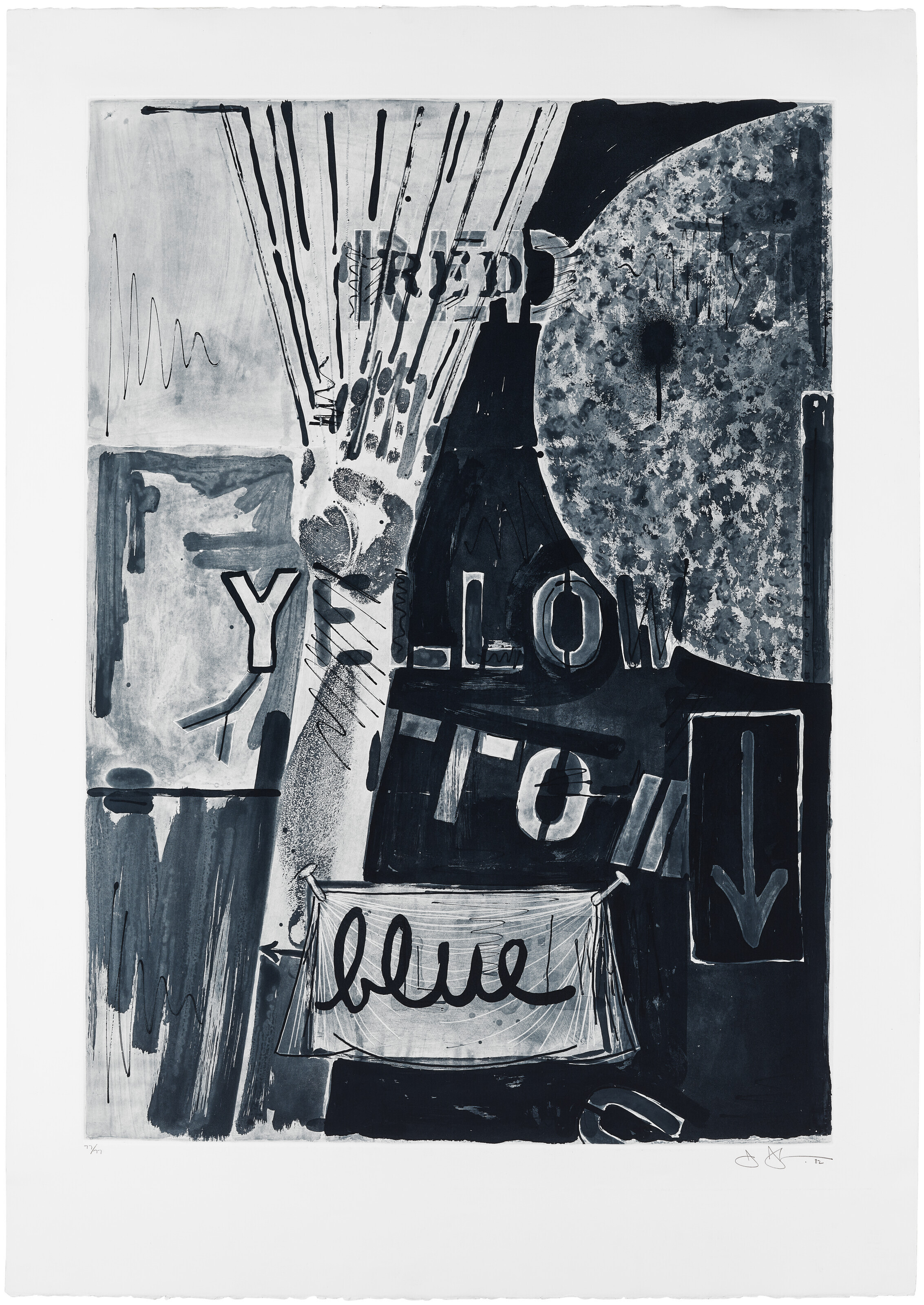 Jasper Johns — Без названия (красный), без названия (желтый) и без названия (синий), изображение 4