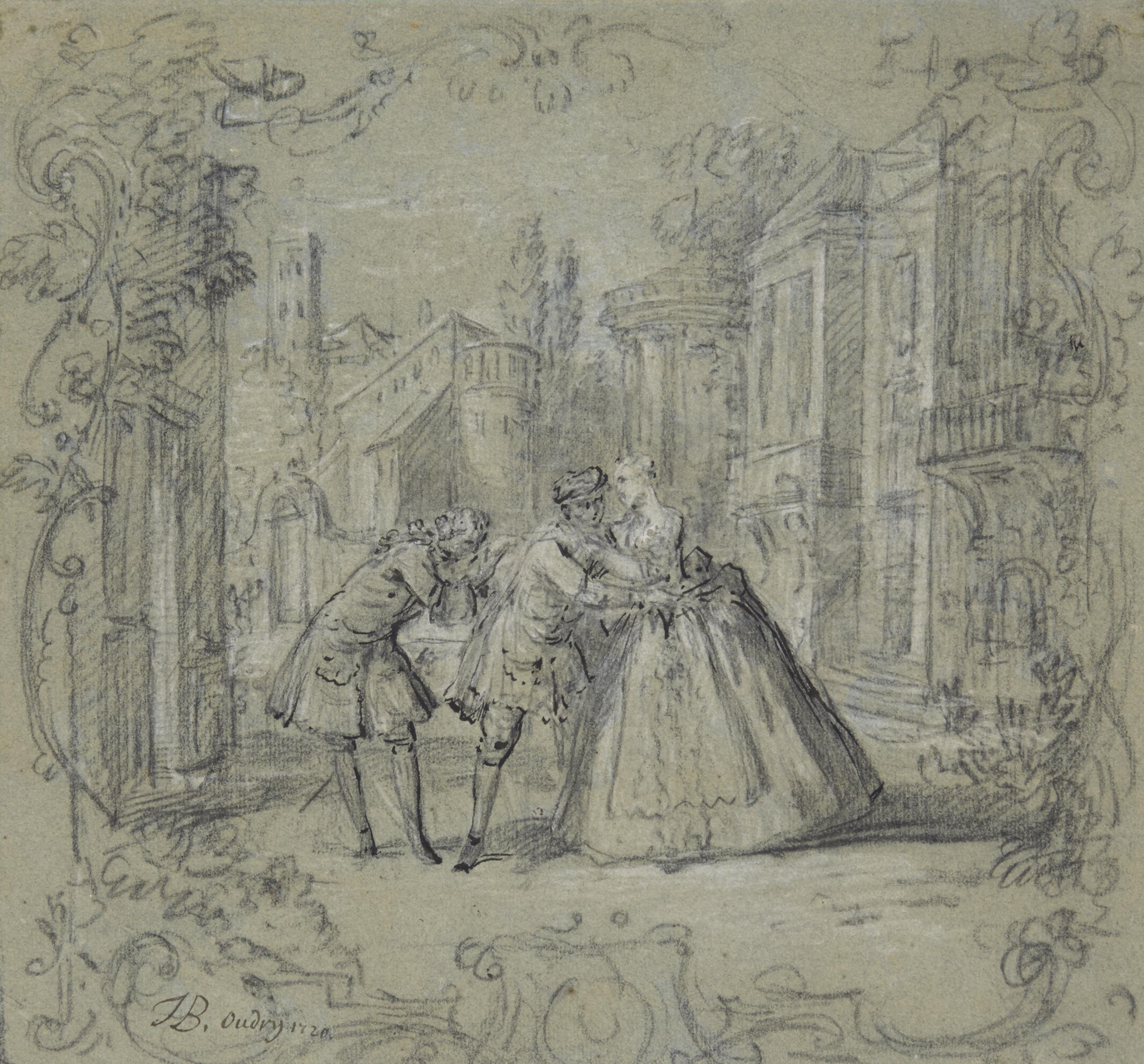 Jean Baptiste Oudry — Сцена из Школы Мариса Мольера